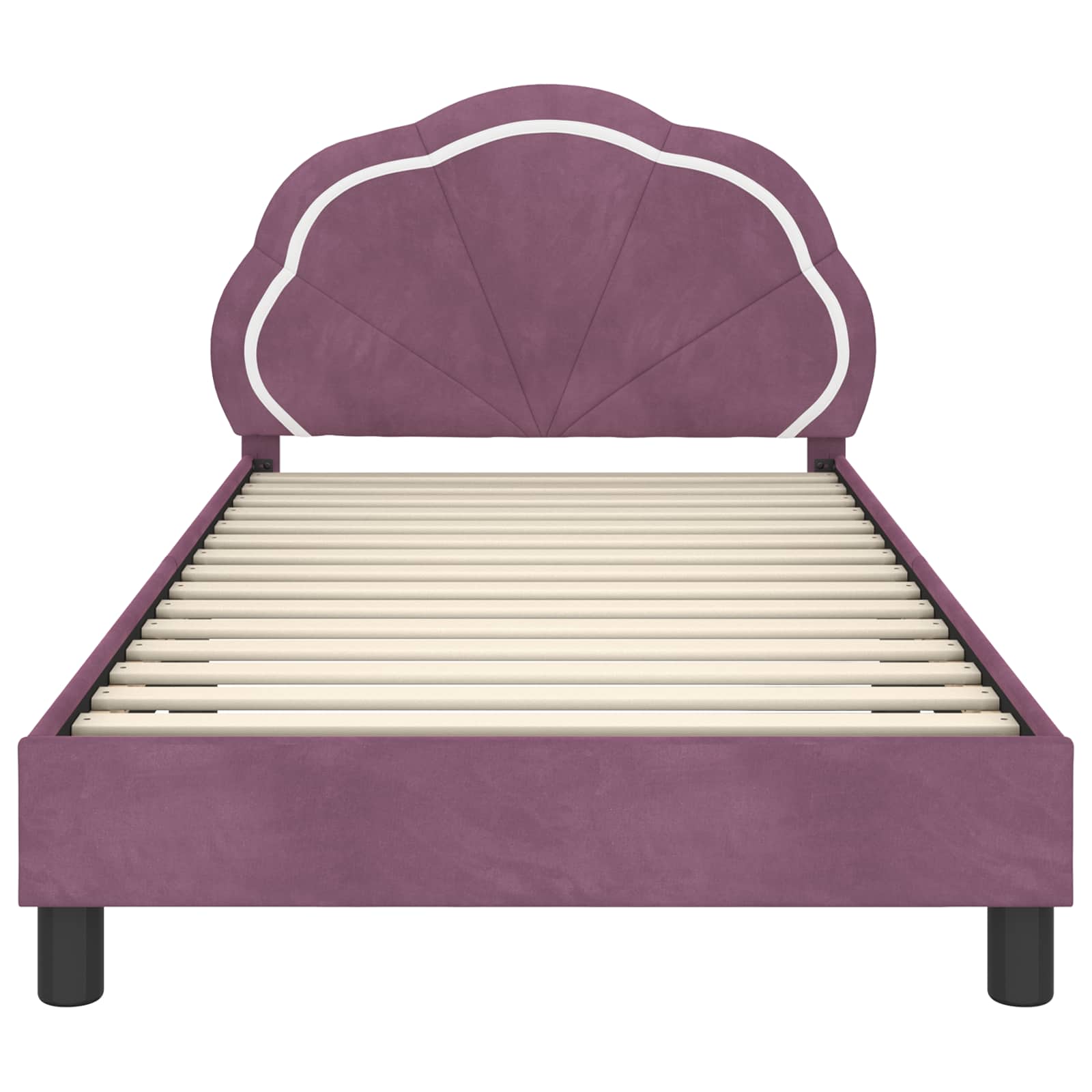 Cadre de lit pour enfants avec tête de lit Violet 80 x 200 cm - XIOS