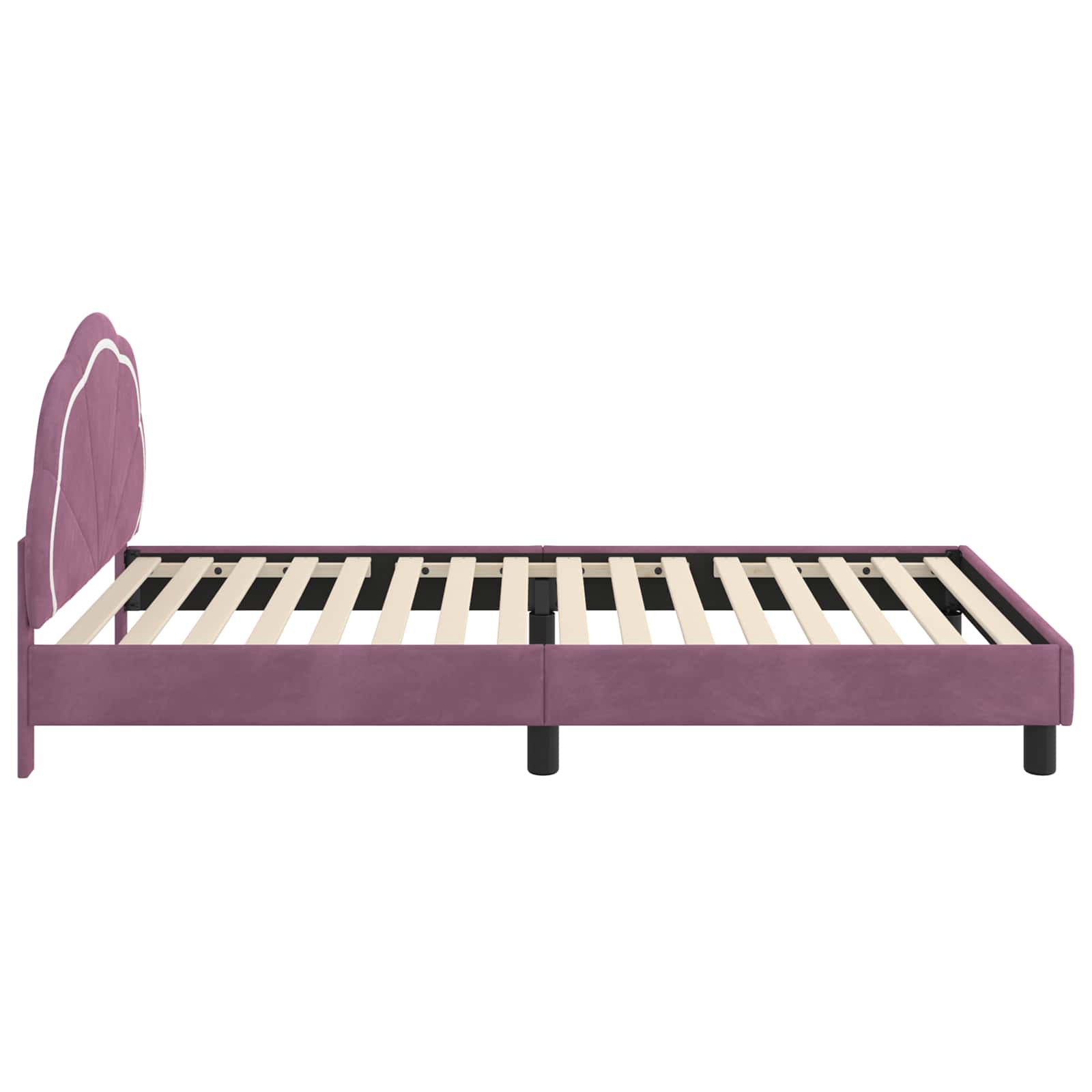 Cadre de lit pour enfants avec tête de lit Violet 80 x 200 cm - XIOS