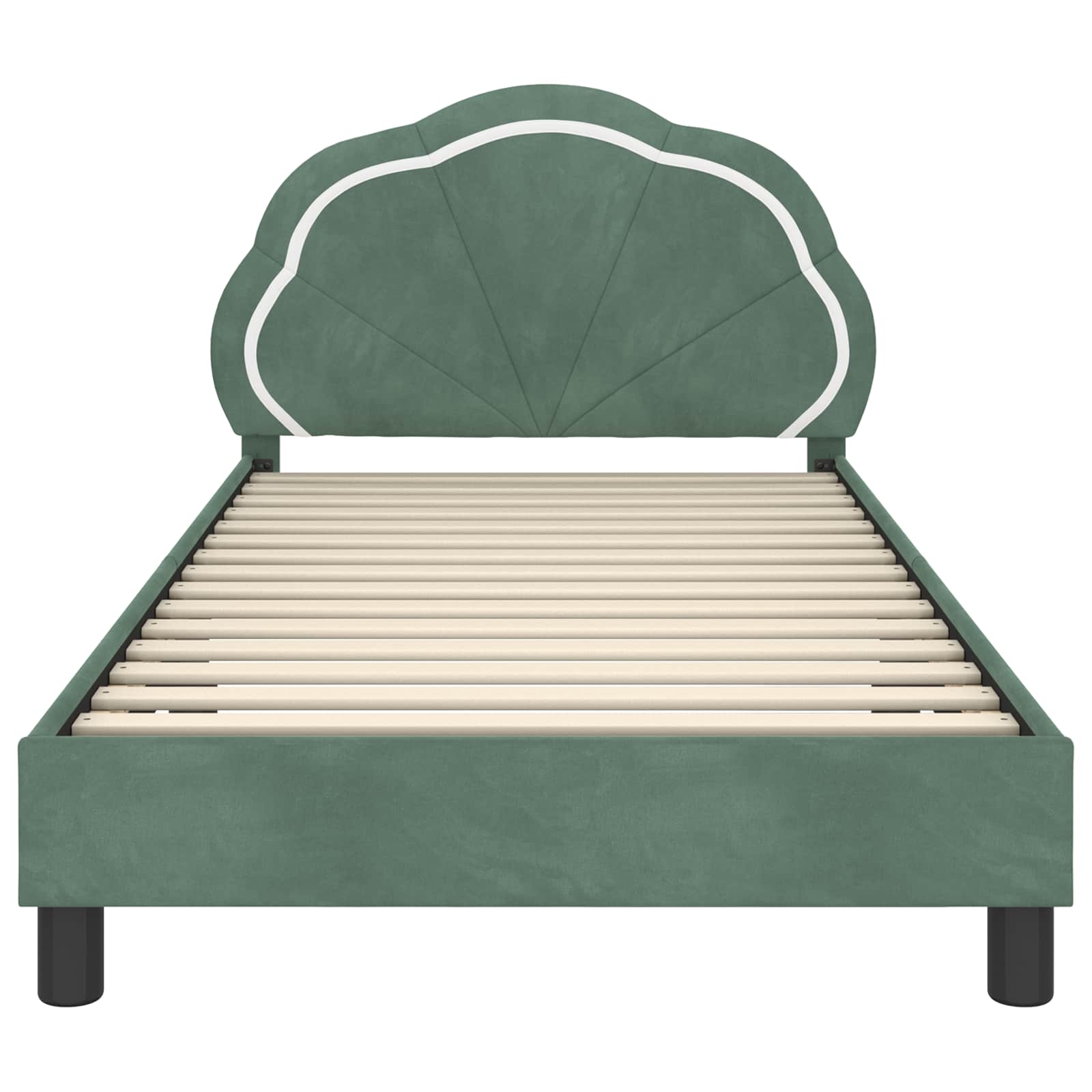 Cadre de lit pour enfants avec tête de lit Vert Mer 90 x 190 cm - XIOS