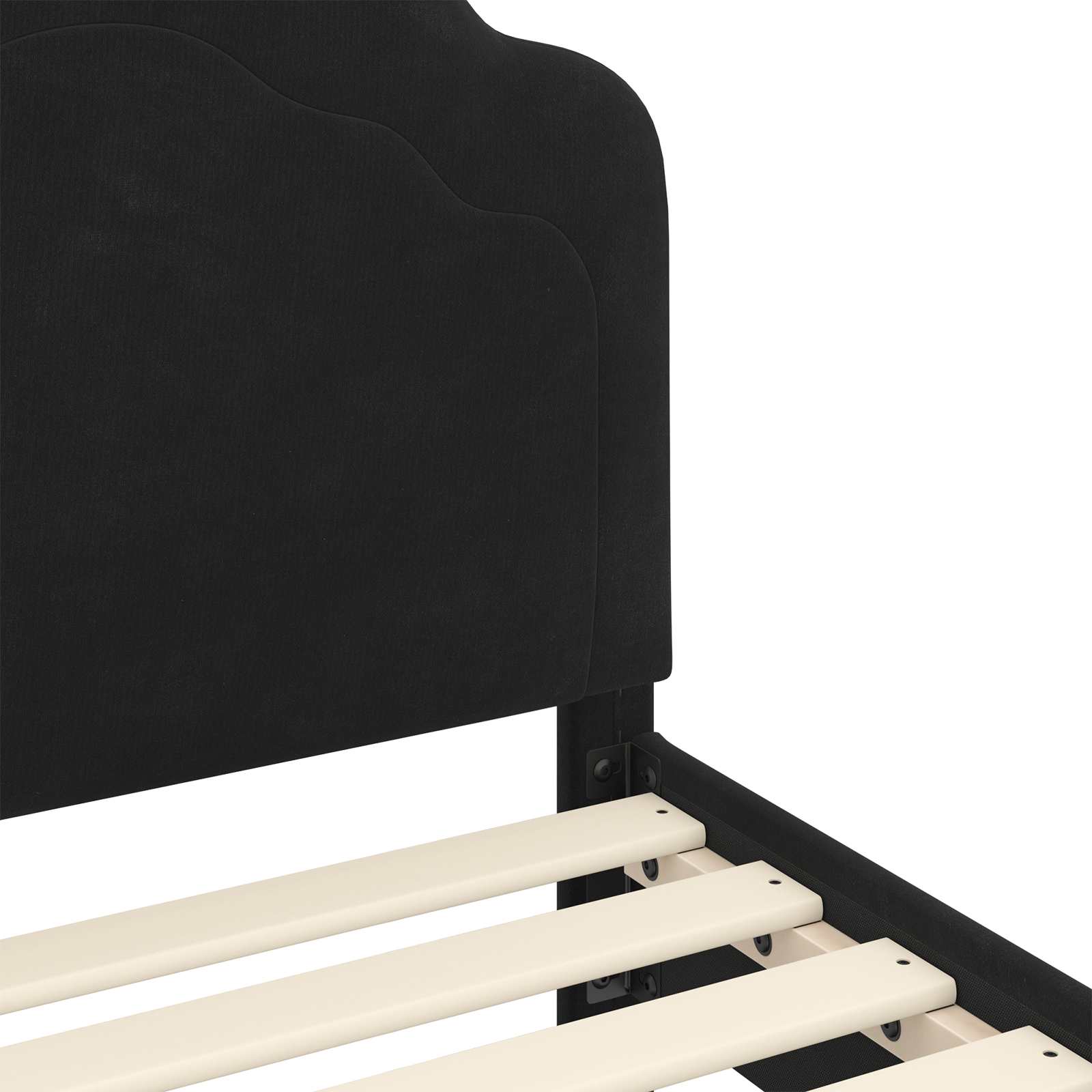 Cadre de lit pour enfants avec tête de lit Noir 80 x 200 cm - XIOS