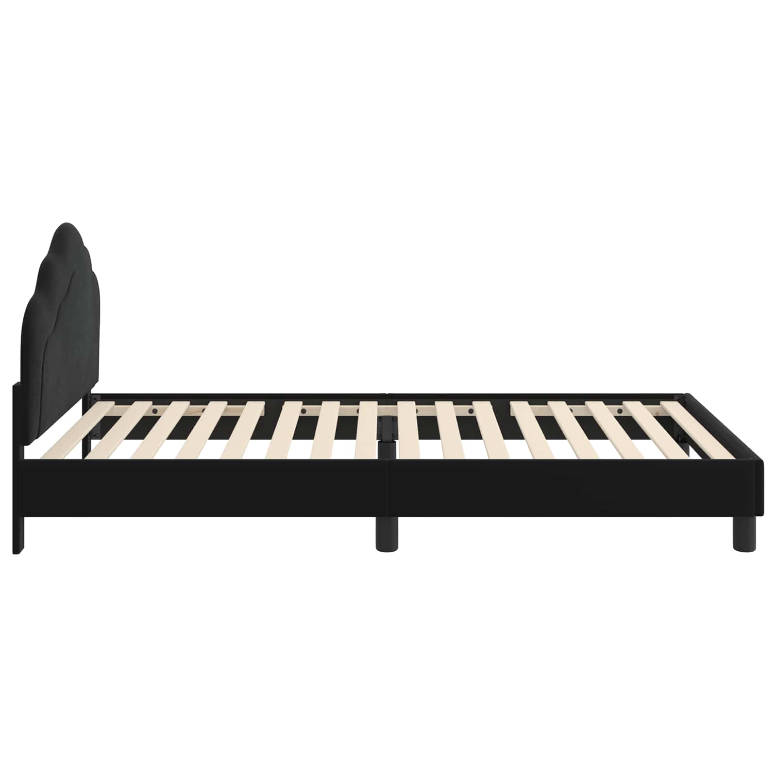 Cadre de lit pour enfants avec tête de lit Noir 80 x 200 cm - XIOS