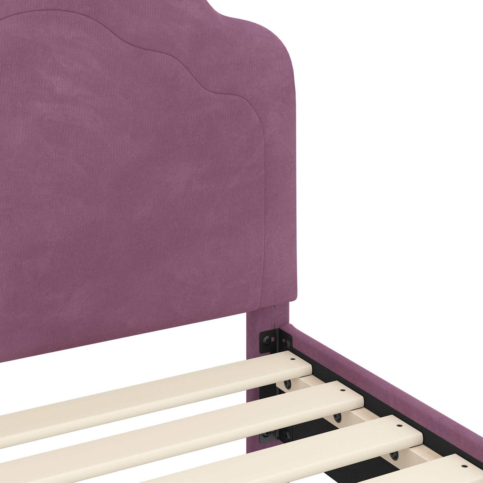 Cadre de lit pour enfants avec tête de lit Violet 80 x 200 cm - XIOS