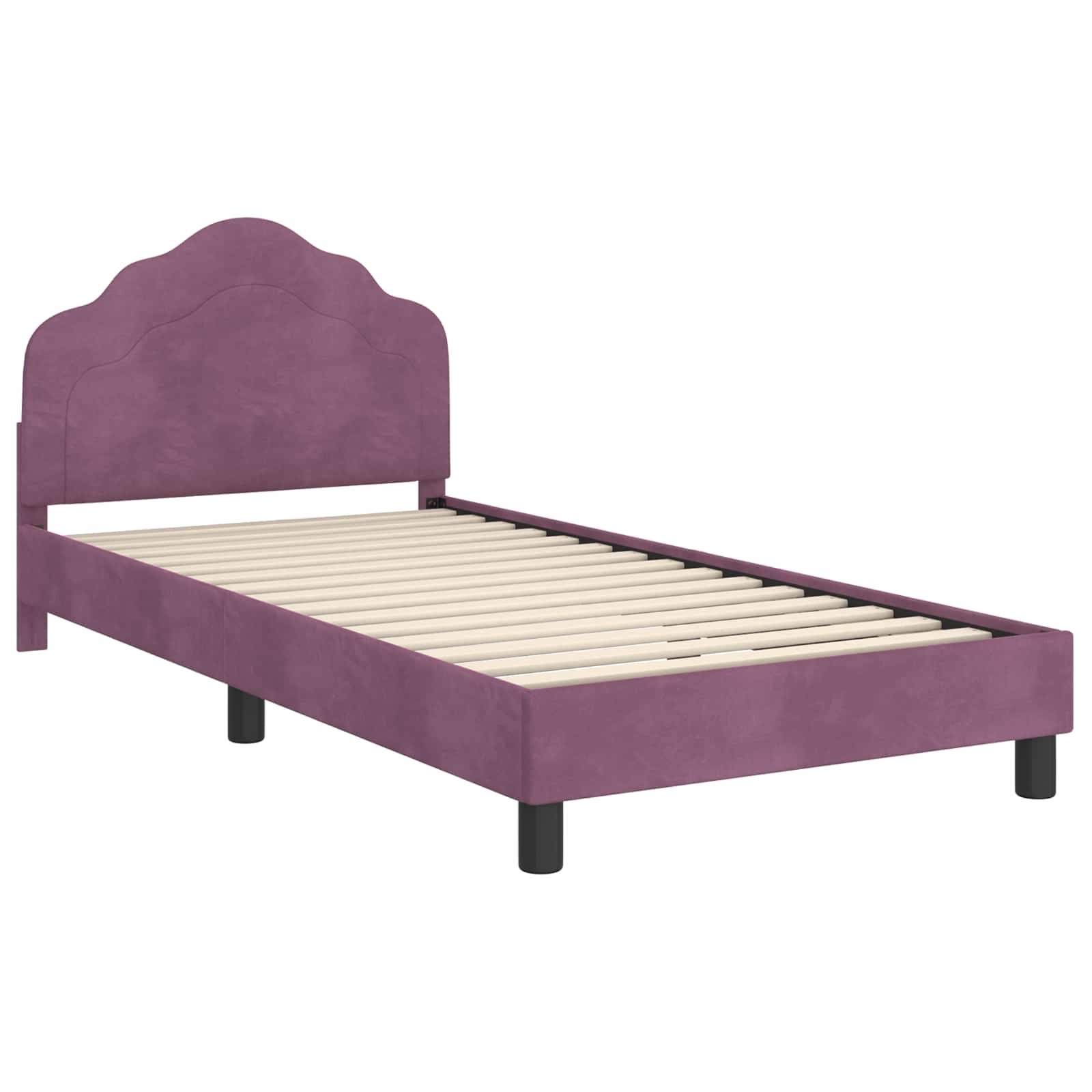 Cadre de lit pour enfants avec tête de lit Violet 80 x 200 cm - XIOS