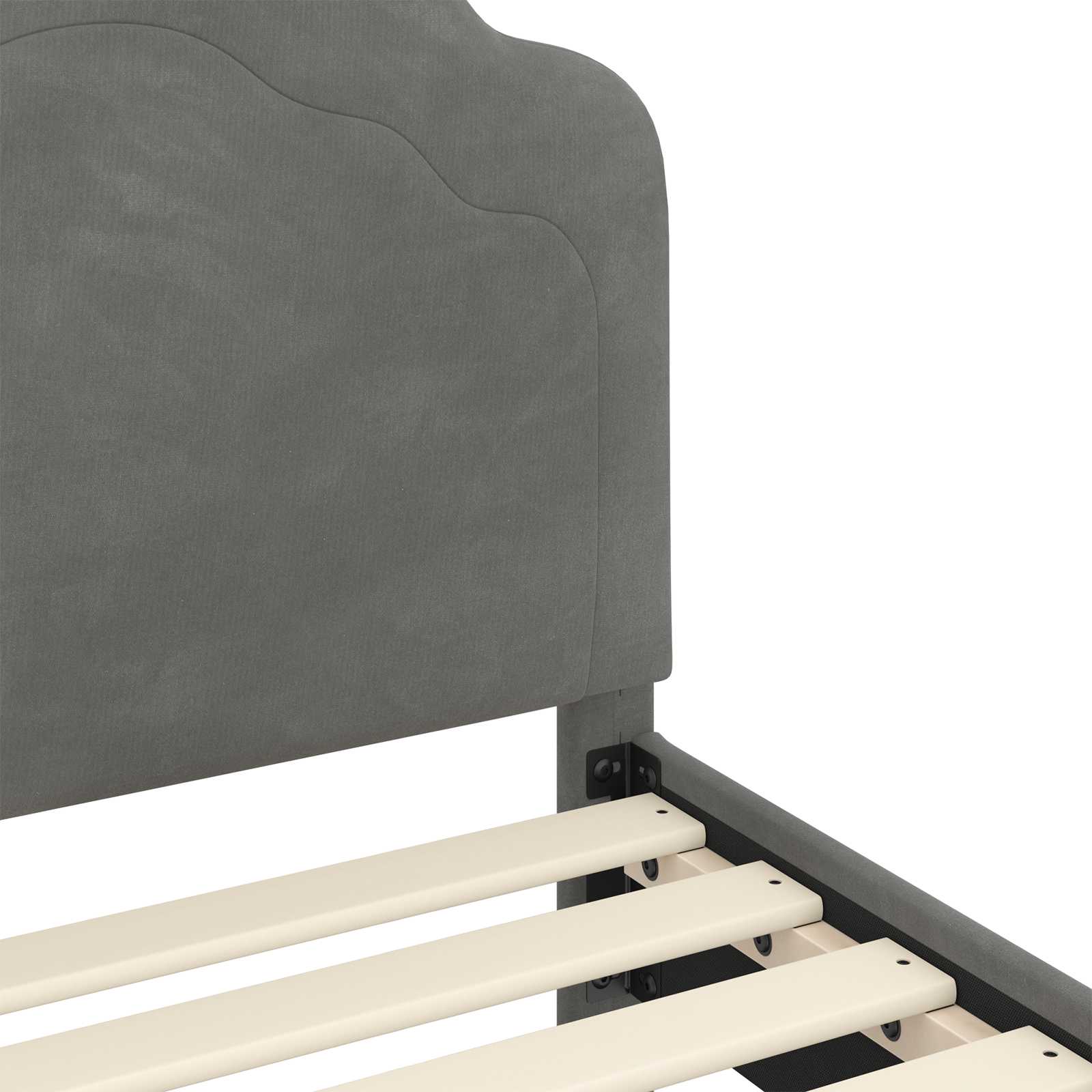 Cadre de lit pour enfants avec tête de lit Gris foncé - XIOS