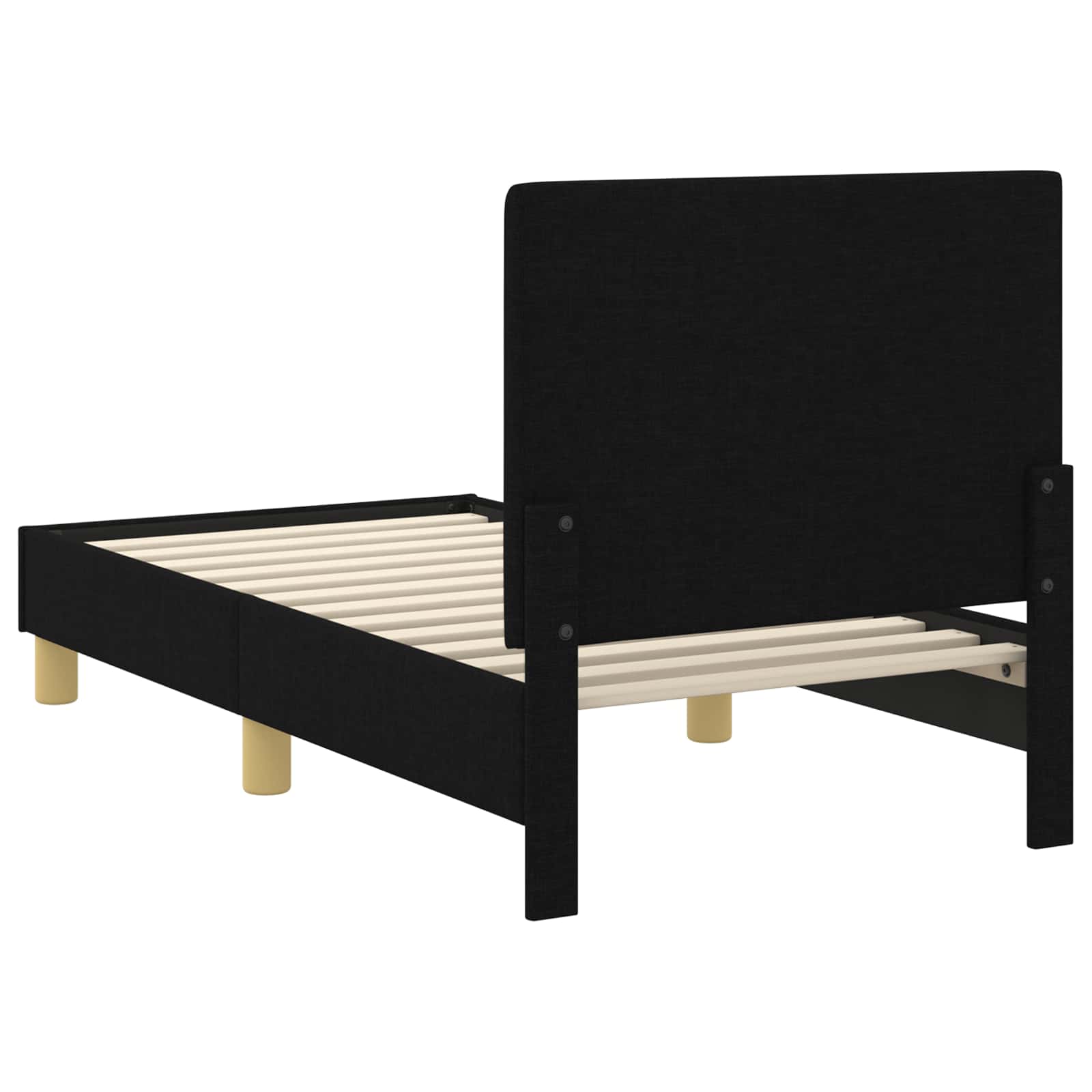 Cadre de lit pour tout-petit avec tête de lit Noir 70 x 140 cm - XIOS