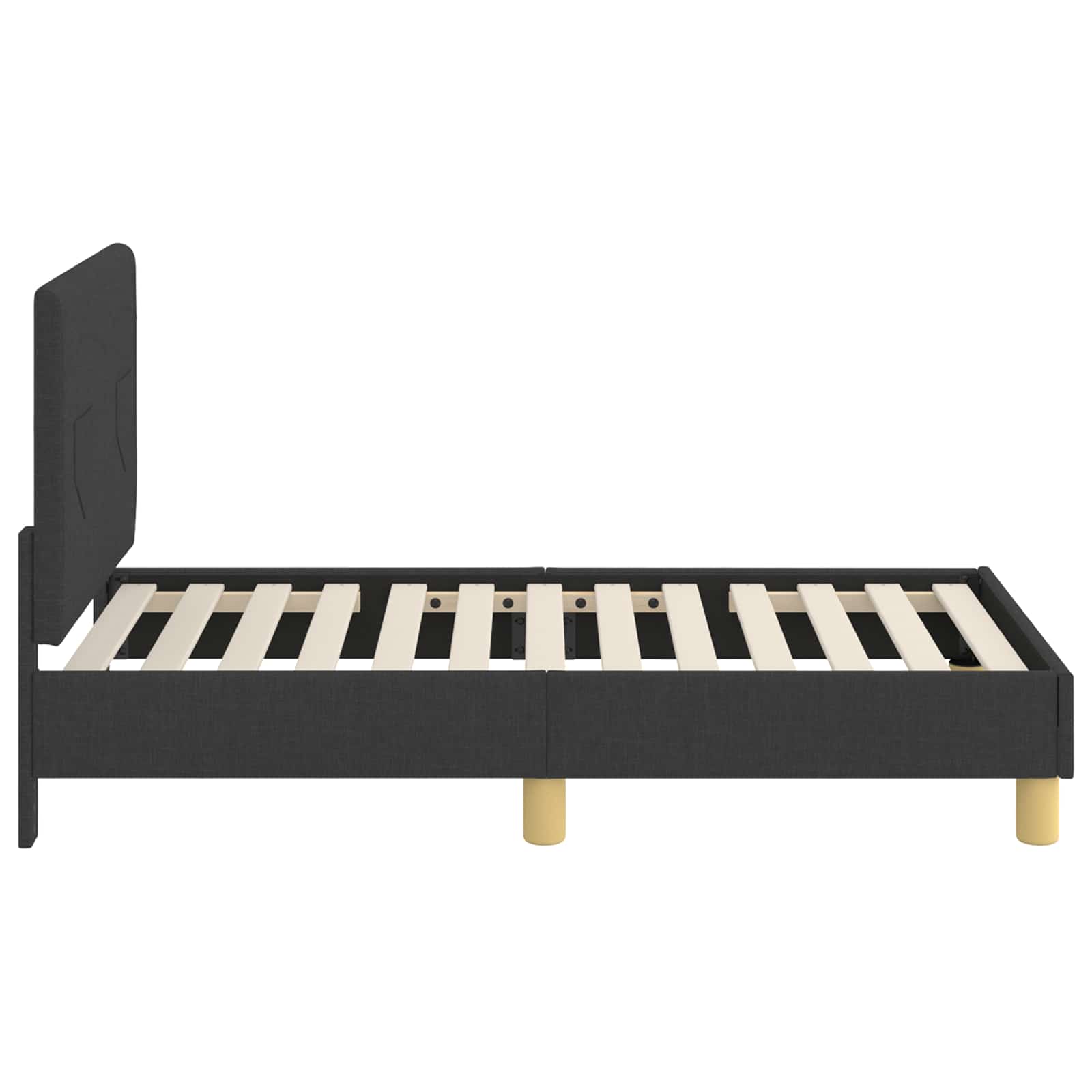 Cadre de lit pour tout-petit avec tête de lit Noir 70 x 140 cm - XIOS