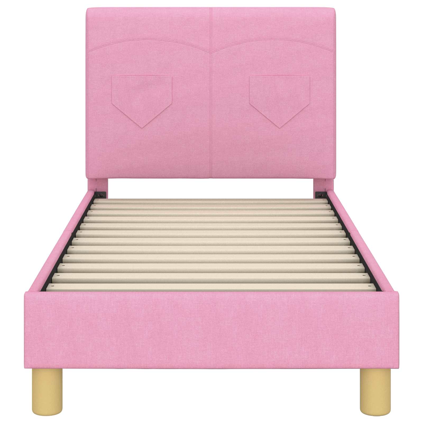 Cadre de lit pour tout-petit avec tête de lit Rose 70 x 140 cm - XIOS