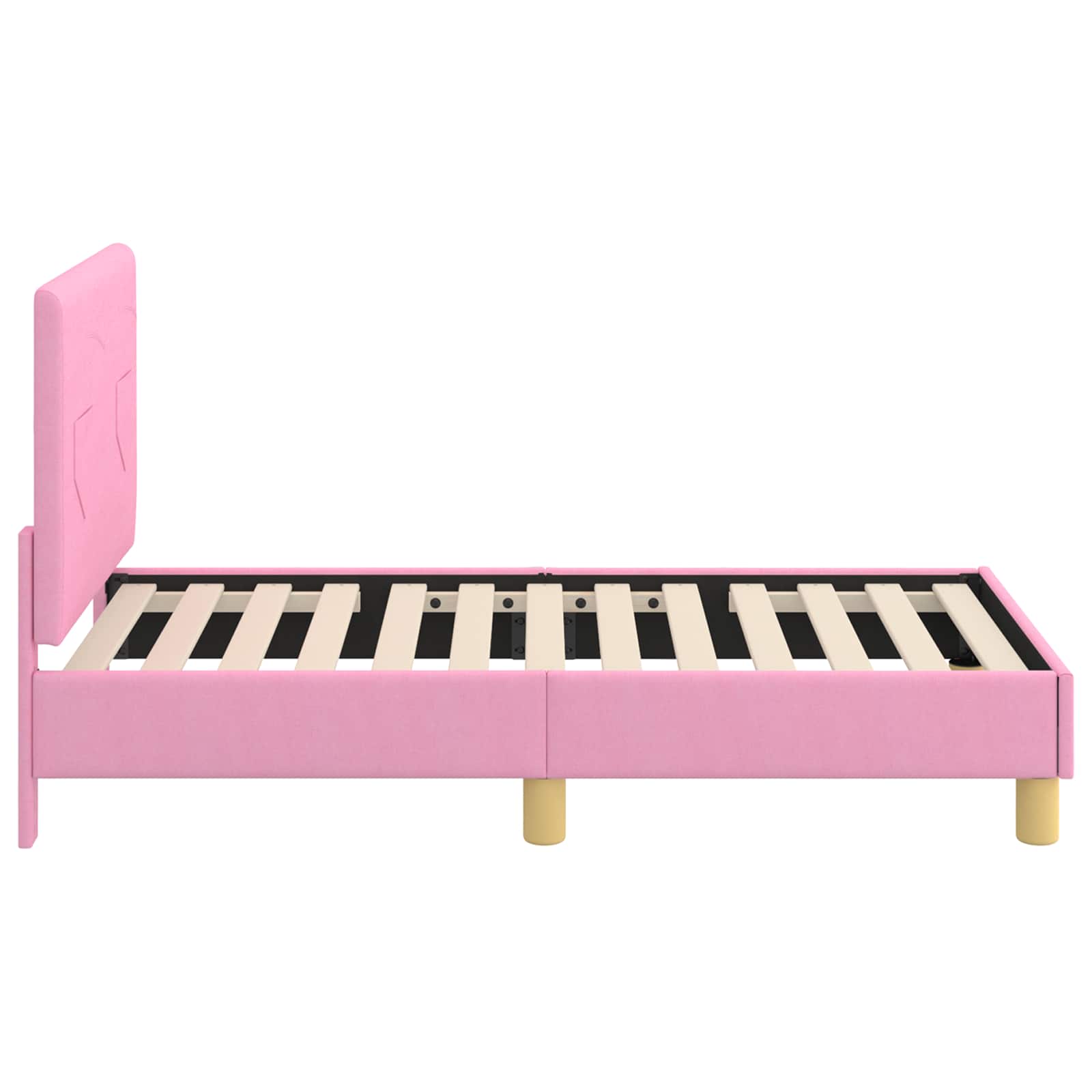 Cadre de lit pour tout-petit avec tête de lit Rose 70 x 140 cm - XIOS