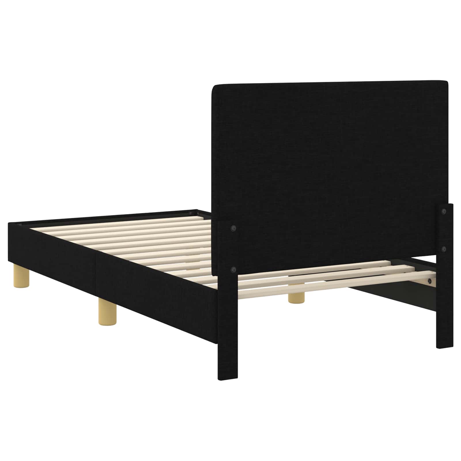Cadre de lit pour enfants avec tête de lit Noir 80 x 160 cm - XIOS