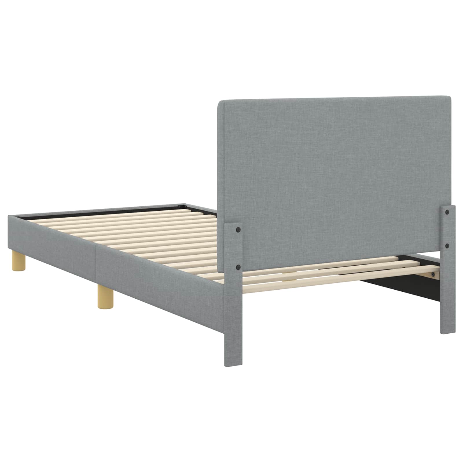 Cadre de lit pour enfants avec tête de lit Gris clair tissu - XIOS