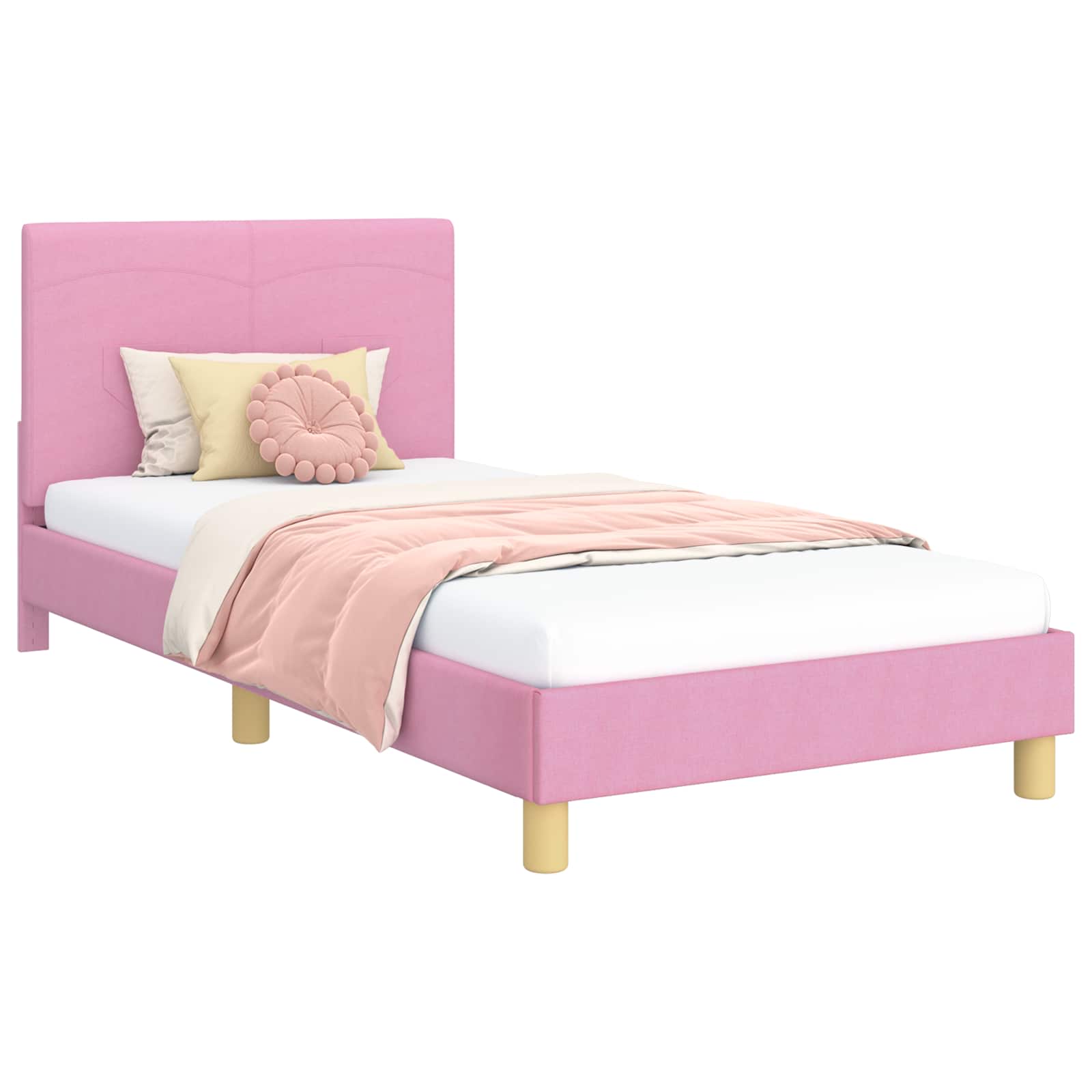 Cadre de lit pour enfants avec tête de lit Rose 80 x 200 cm - XIOS