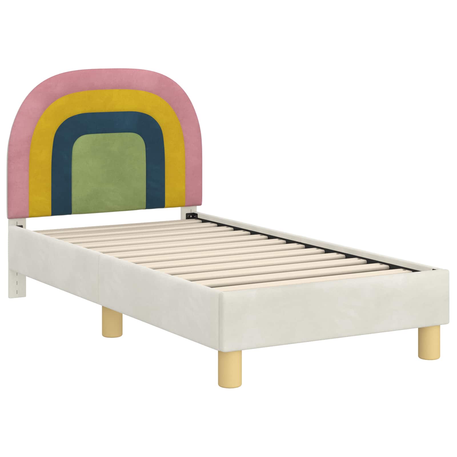 Cadre de lit pour tout-petit avec tête de lit Crème 70 x 140 cm - XIOS