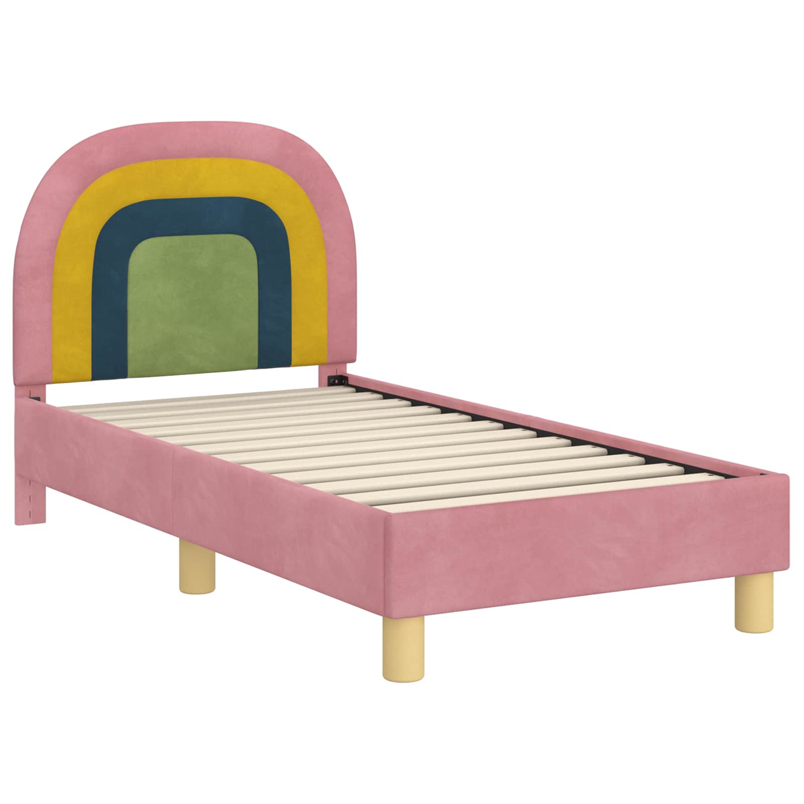 Cadre de lit pour tout-petit avec tête de lit Rose 70 x 140 cm - XIOS