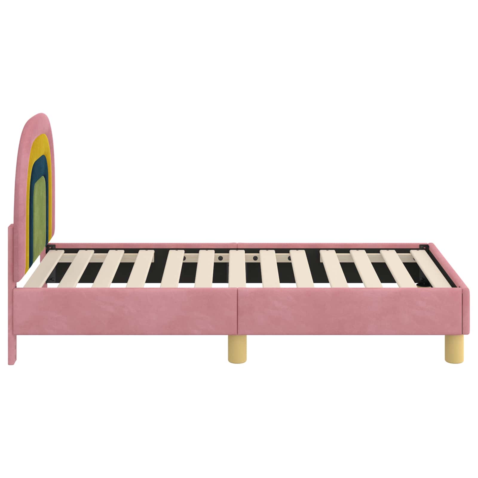 Cadre de lit pour tout-petit avec tête de lit Rose 70 x 140 cm - XIOS
