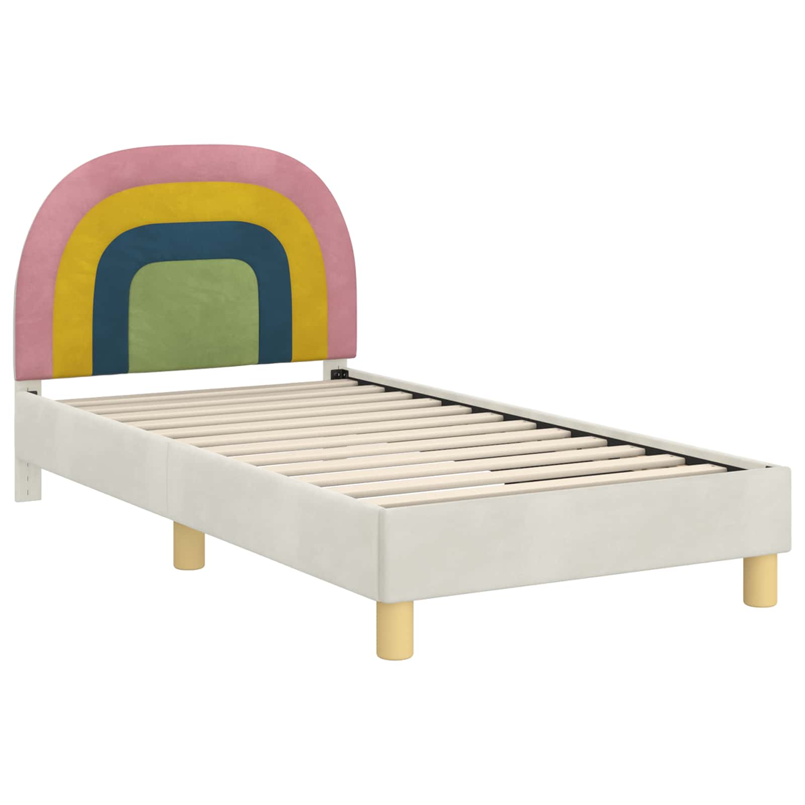 Cadre de lit pour enfants avec tête de lit Crème 80 x 160 cm - XIOS