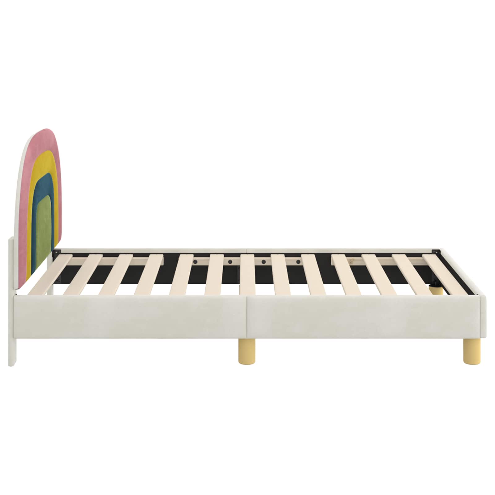 Cadre de lit pour enfants avec tête de lit Crème 80 x 160 cm - XIOS