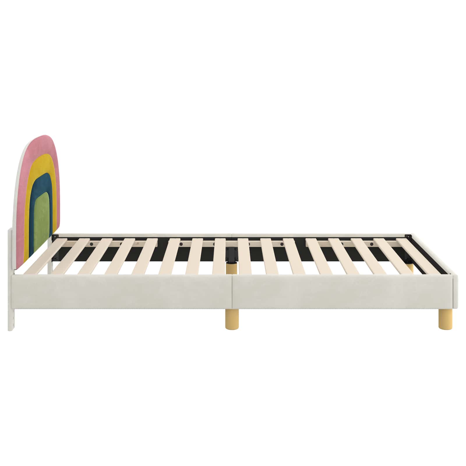 Cadre de lit pour enfants avec tête de lit Crème 90 x 200 cm - XIOS