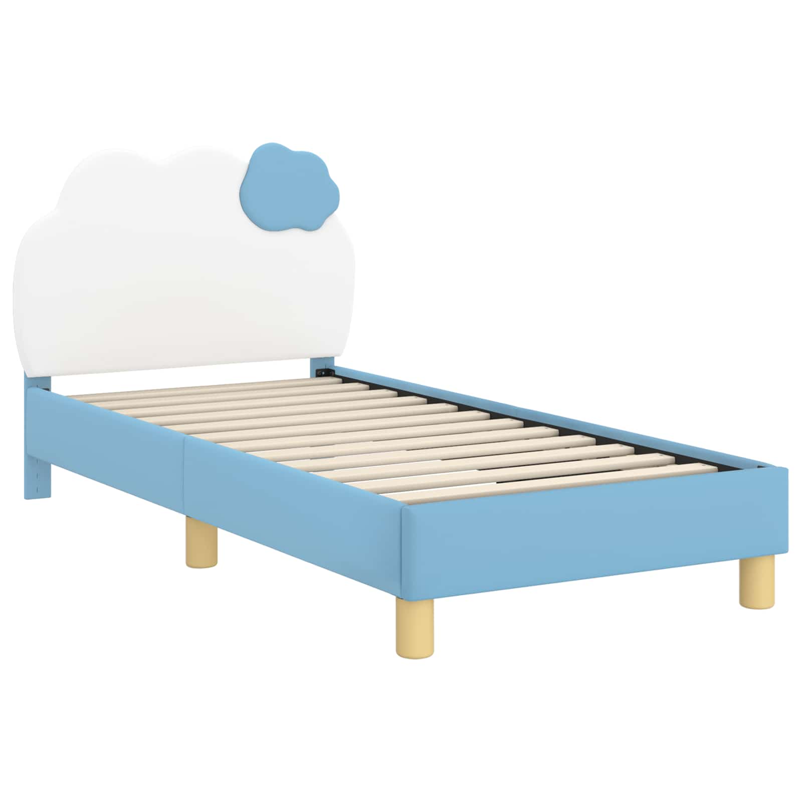 Cadre de lit pour enfants avec tête de lit Bleu 80 x 160 cm PU - XIOS