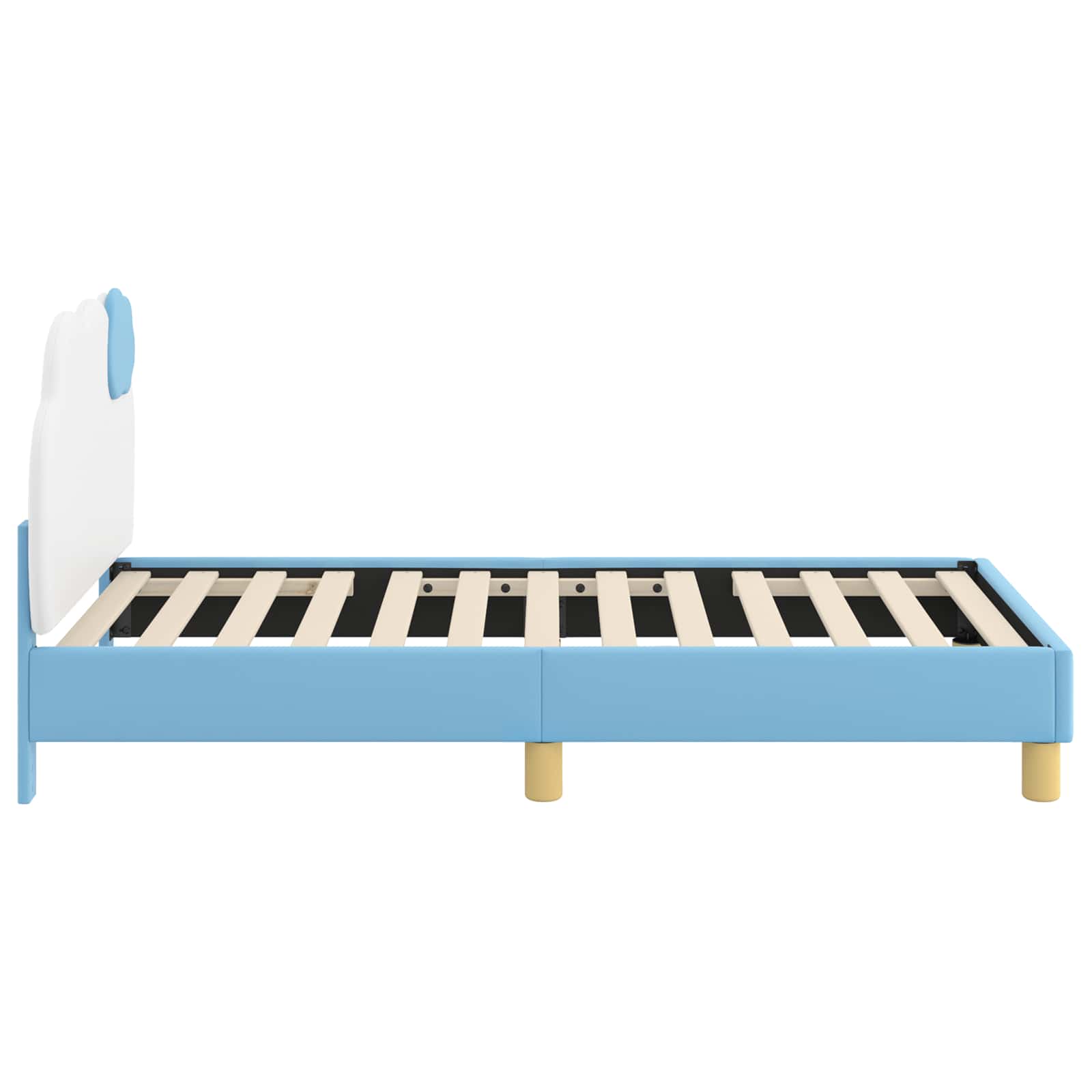 Cadre de lit pour enfants avec tête de lit Bleu 80 x 160 cm PU - XIOS