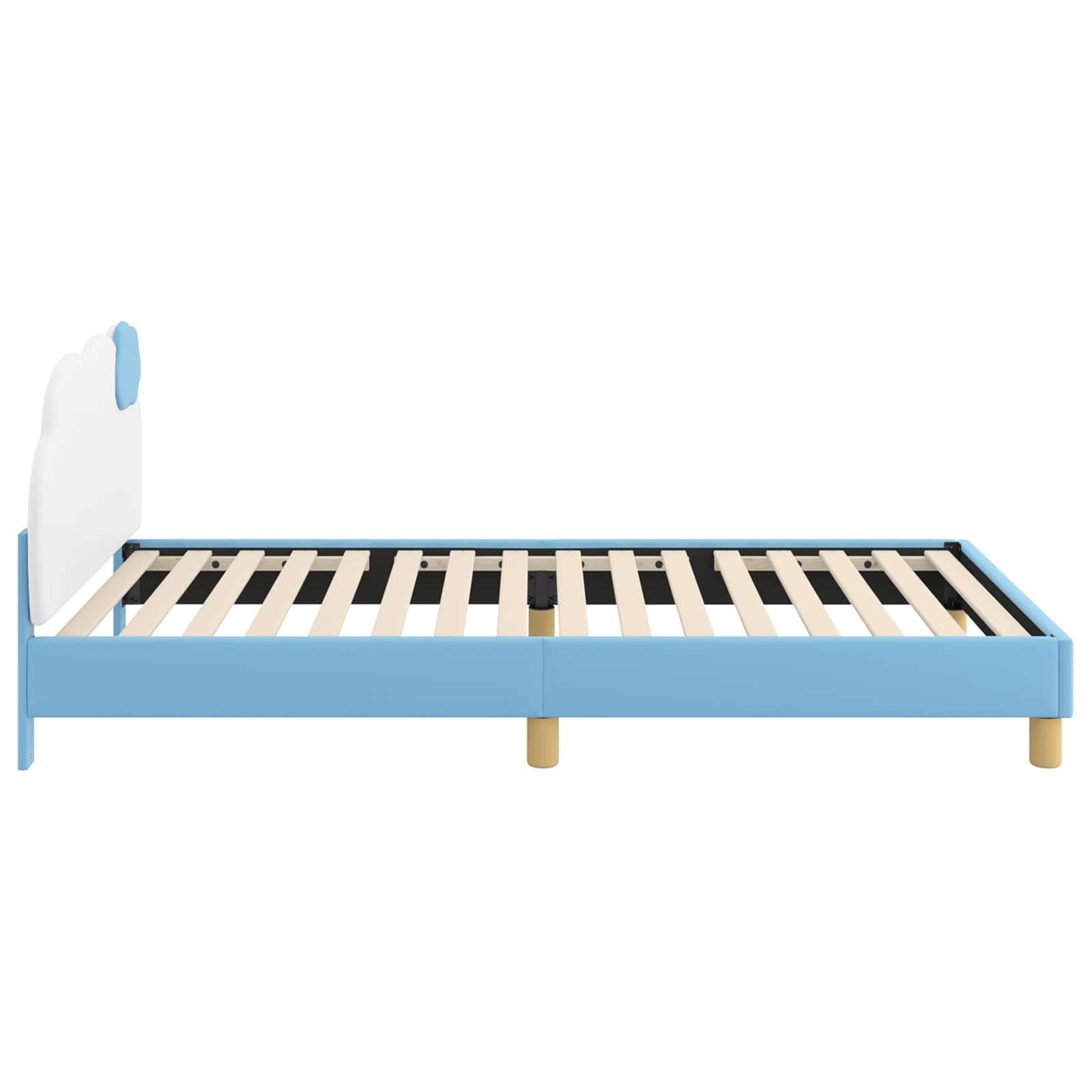 Cadre de lit pour enfants avec tête de lit Bleu 80 x 200 cm PU - XIOS