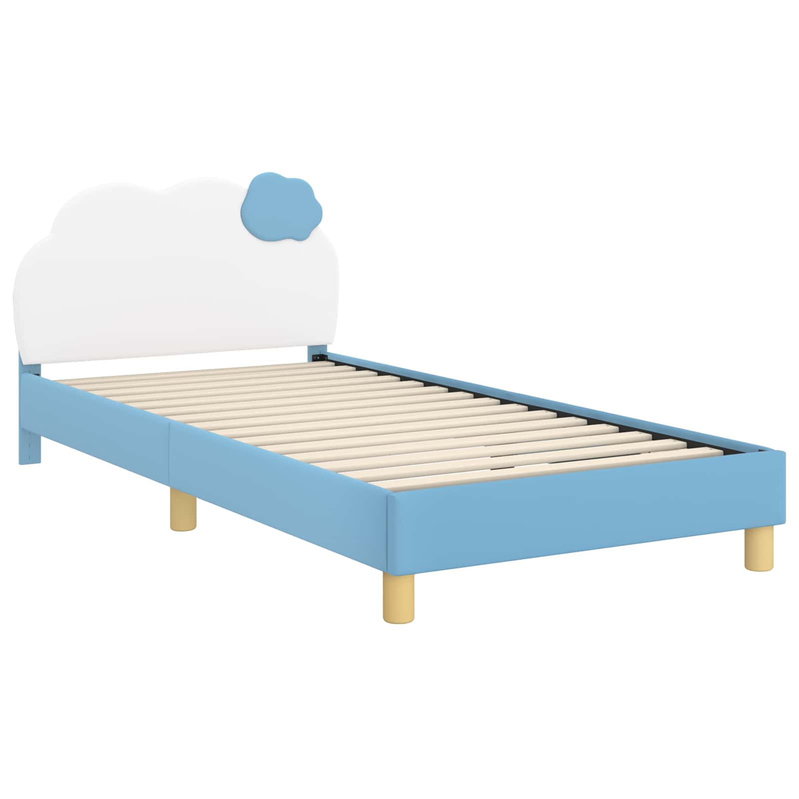 Cadre de lit pour enfants avec tête de lit Bleu 90 x 190 cm PU - XIOS