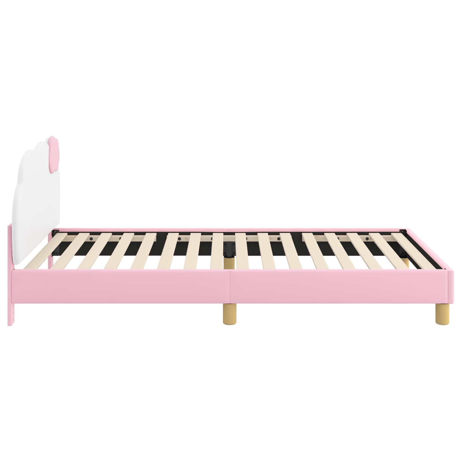 Cadre de lit pour enfants avec tête de lit Rose 90 x 200 cm PU - XIOS