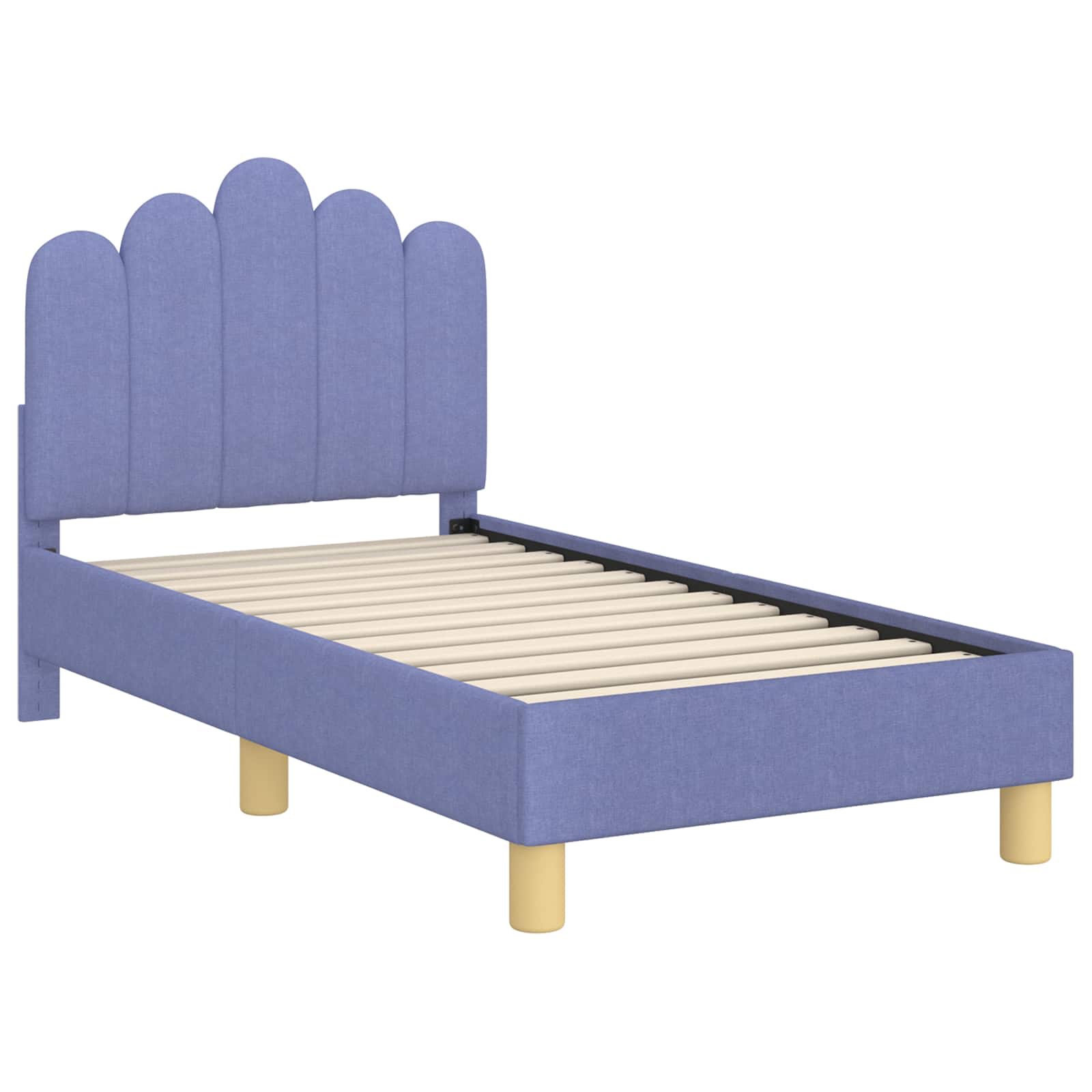 Cadre de lit pour tout-petit avec tête de lit Bleu denim - XIOS