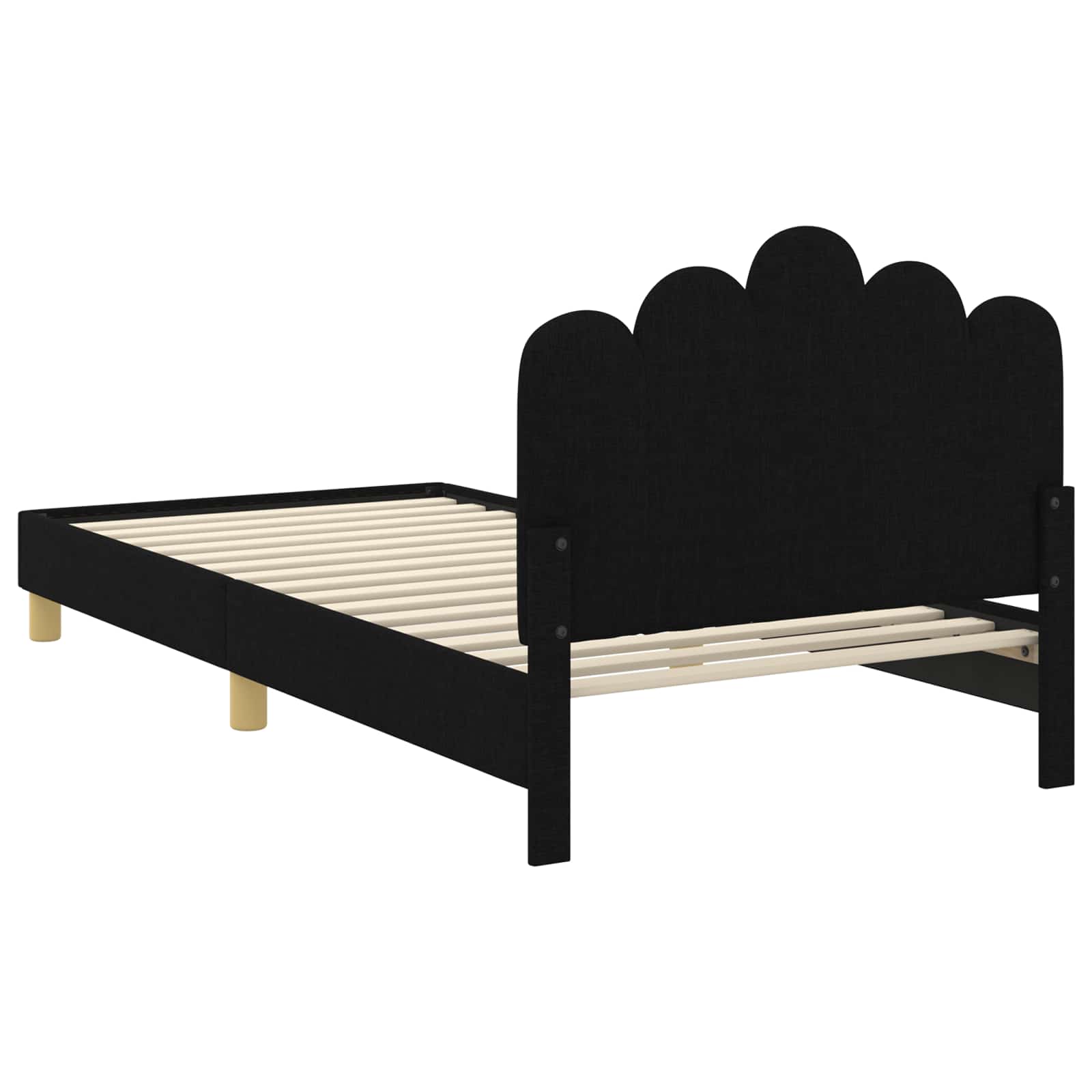 Cadre de lit pour enfants avec tête de lit Noir 80 x 200 cm - XIOS