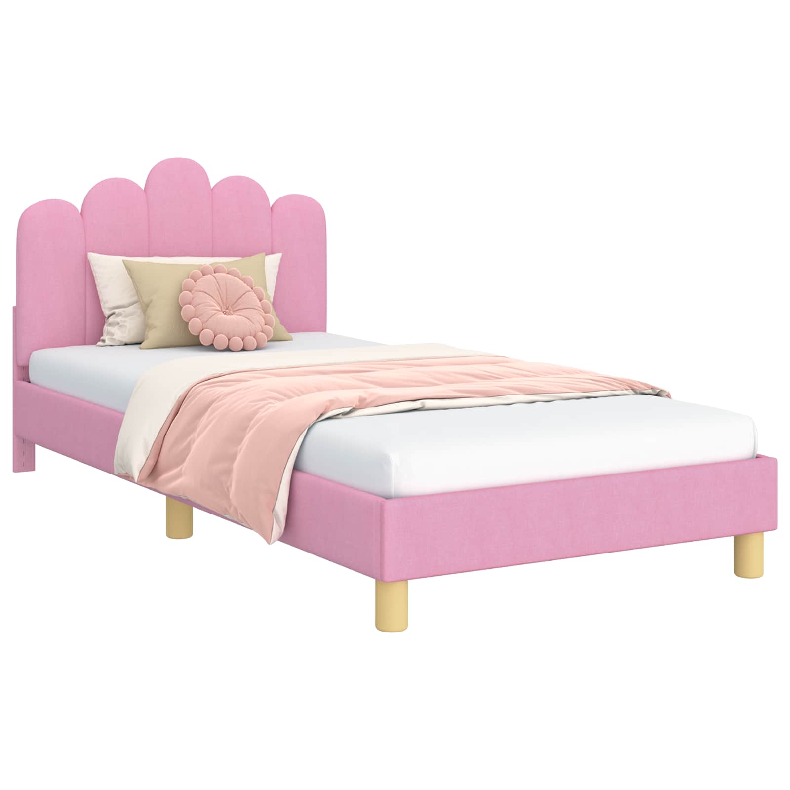 Cadre de lit pour enfants avec tête de lit Rose 80 x 200 cm - XIOS