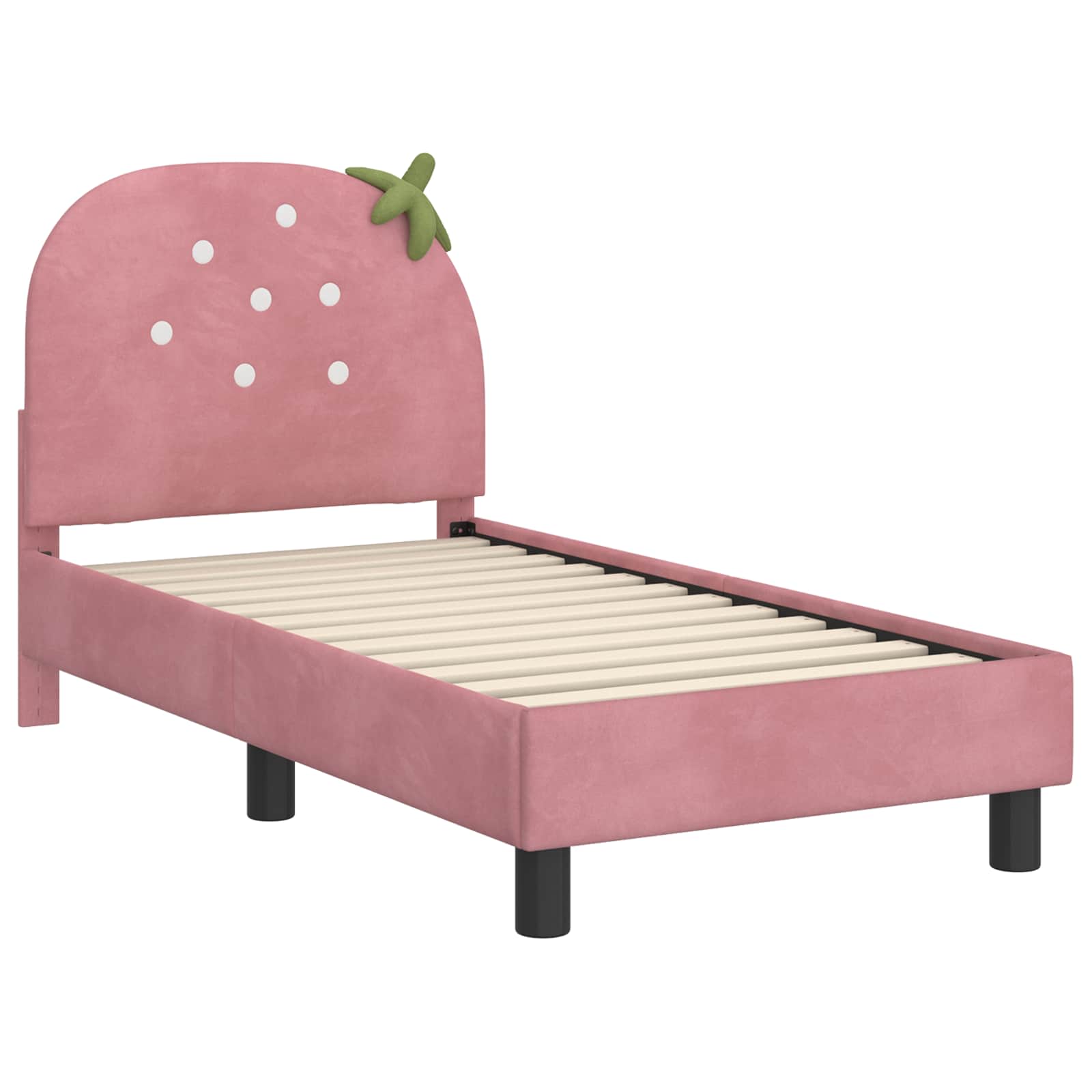 Cadre de lit pour tout-petit avec tête de lit Rose 70 x 140 cm - XIOS