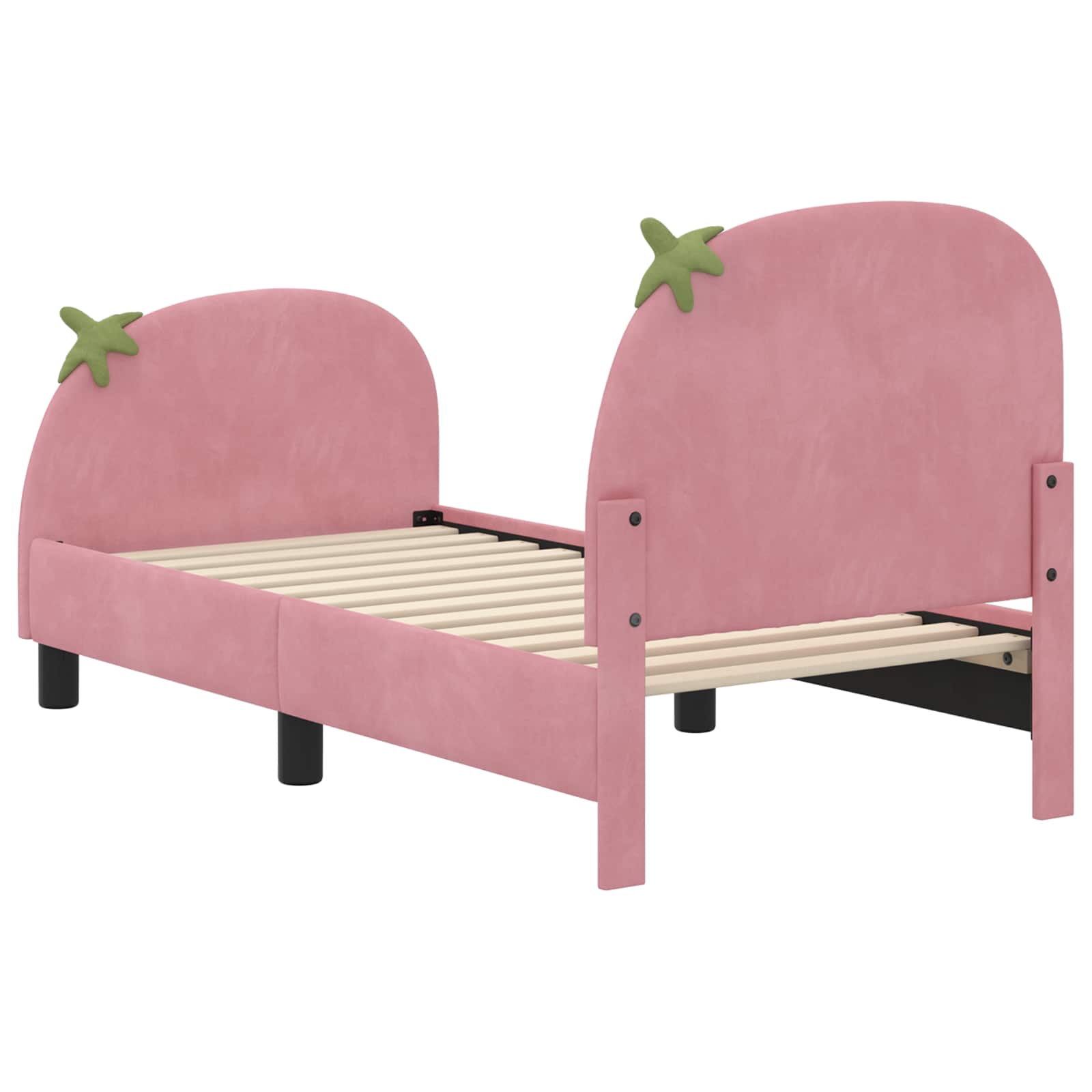 Cadre de lit pour tout-petit avec tête de lit Rose 70 x 140 cm - XIOS