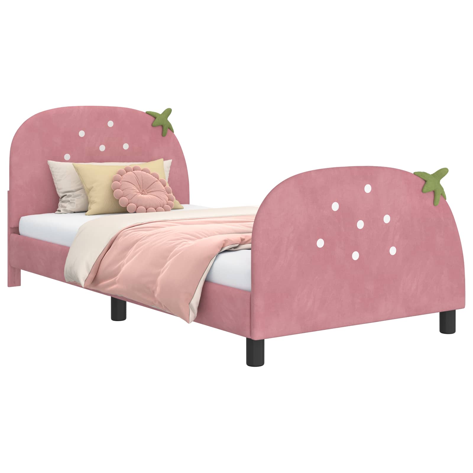 Cadre de lit pour enfants avec tête de lit Rose 80 x 200 cm - XIOS