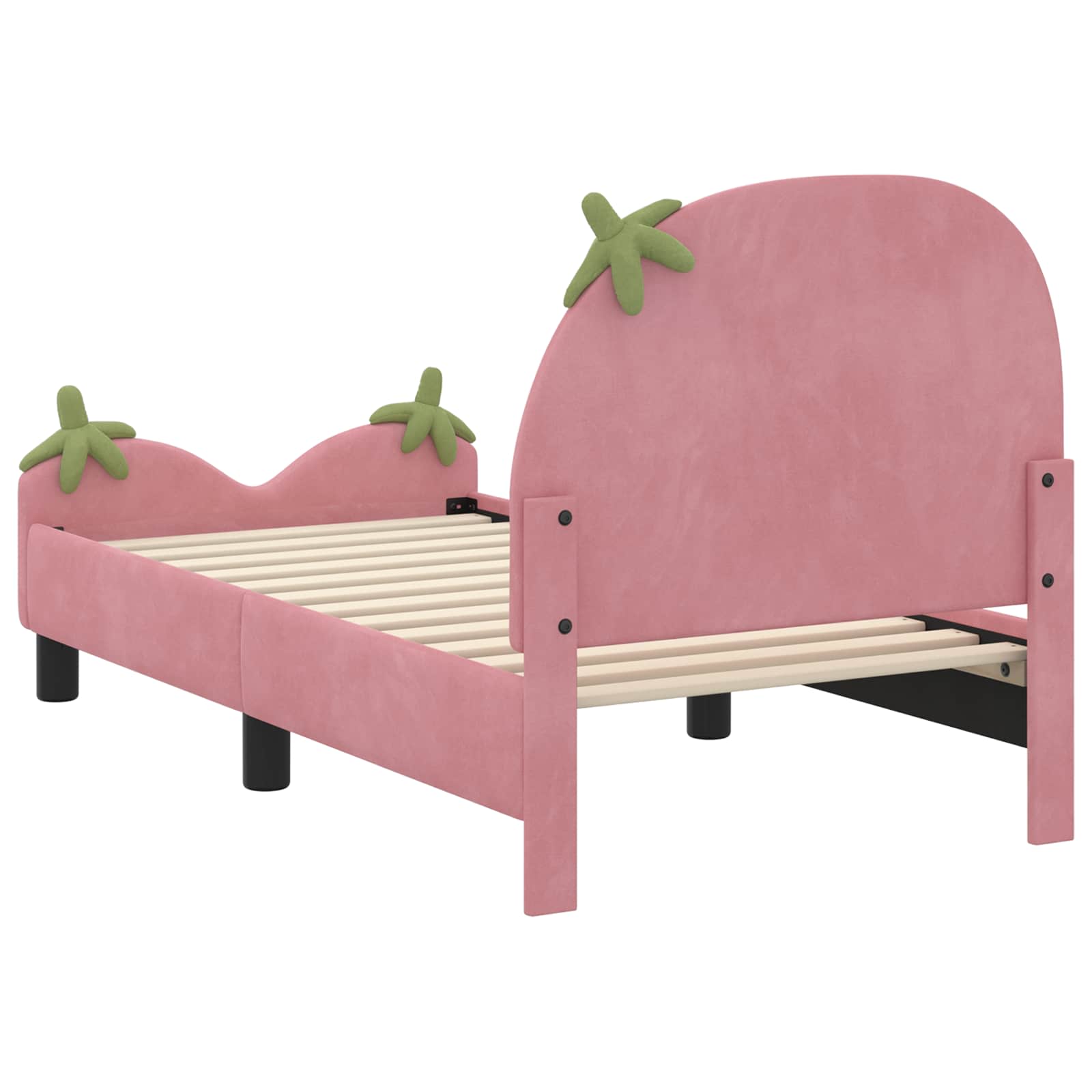 Cadre de lit pour tout-petit avec tête de lit Rose 70 x 140 cm - XIOS