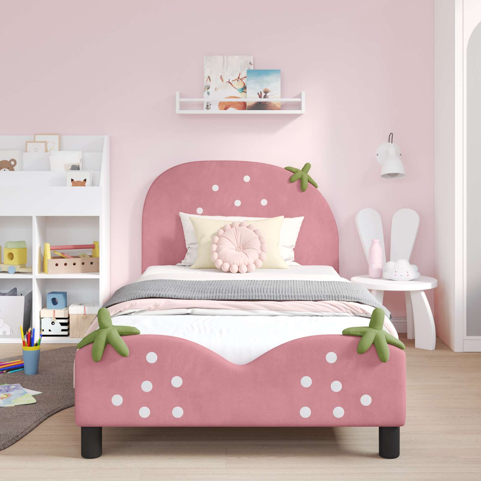 Cadre de lit pour enfants avec tête de lit Rose 80 x 200 cm - XIOS