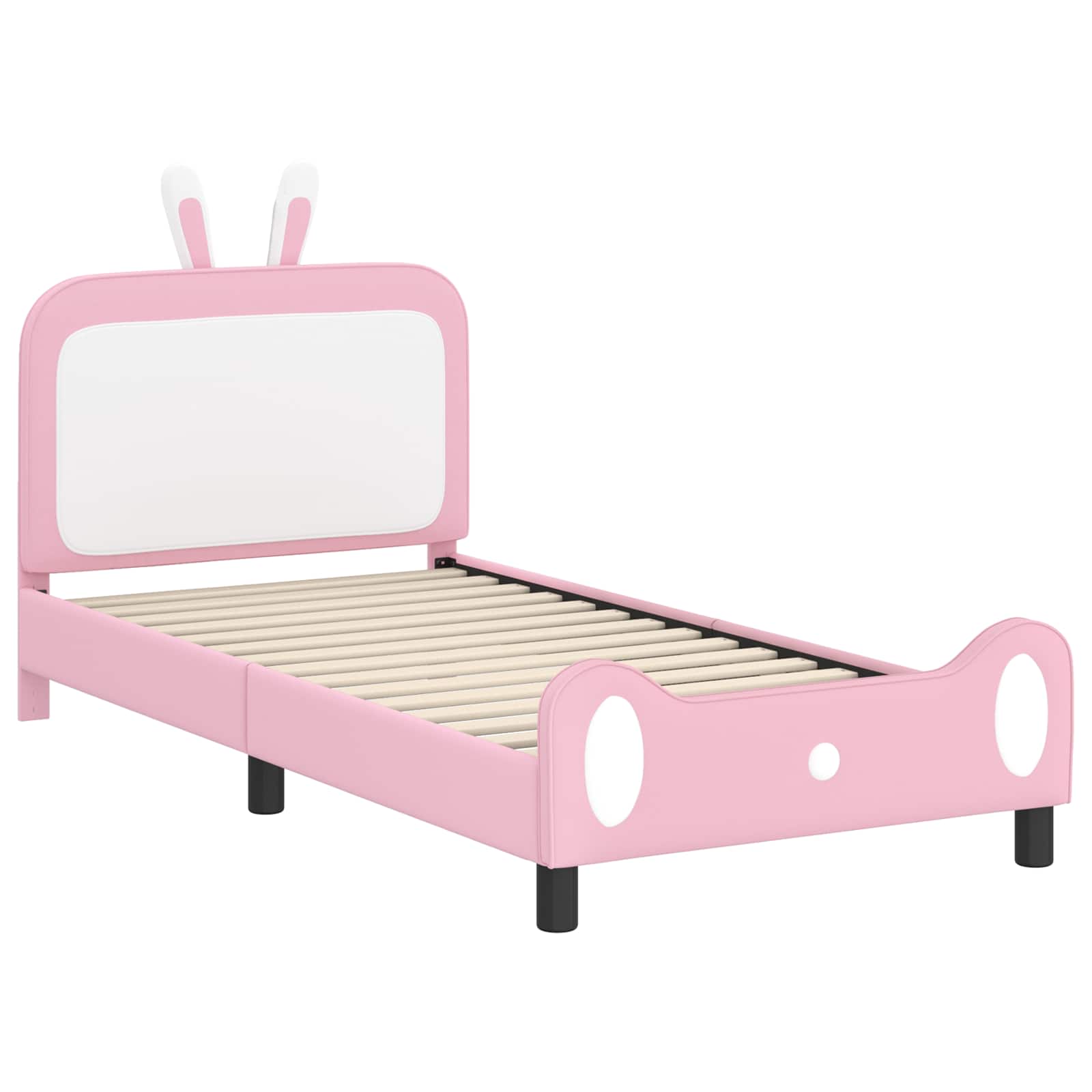 Cadre de lit pour enfants avec tête de lit Rose 80 x 200 cm PU - XIOS