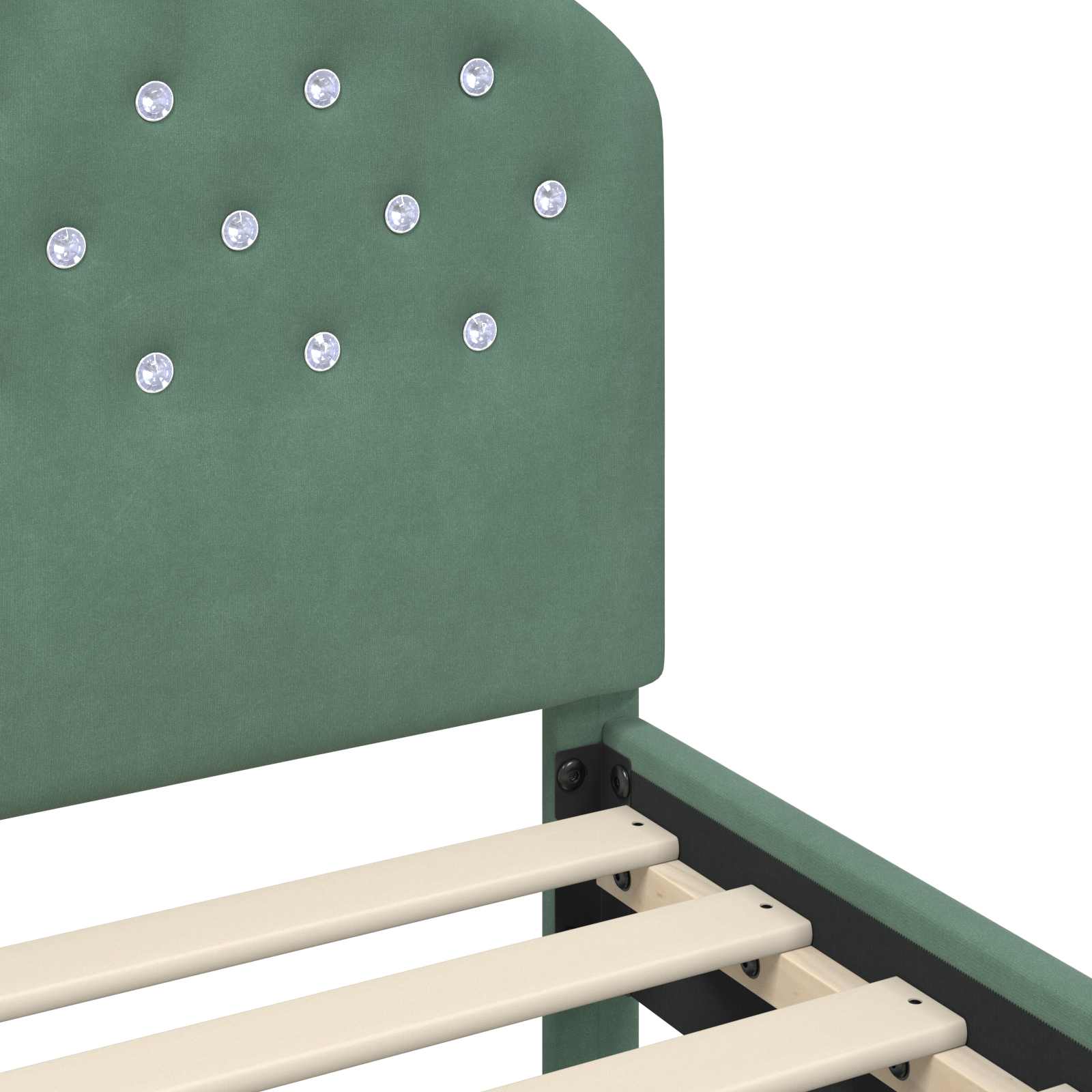 Cadre de lit pour enfants avec tête de lit Vert Mer 80 x 160 cm - XIOS