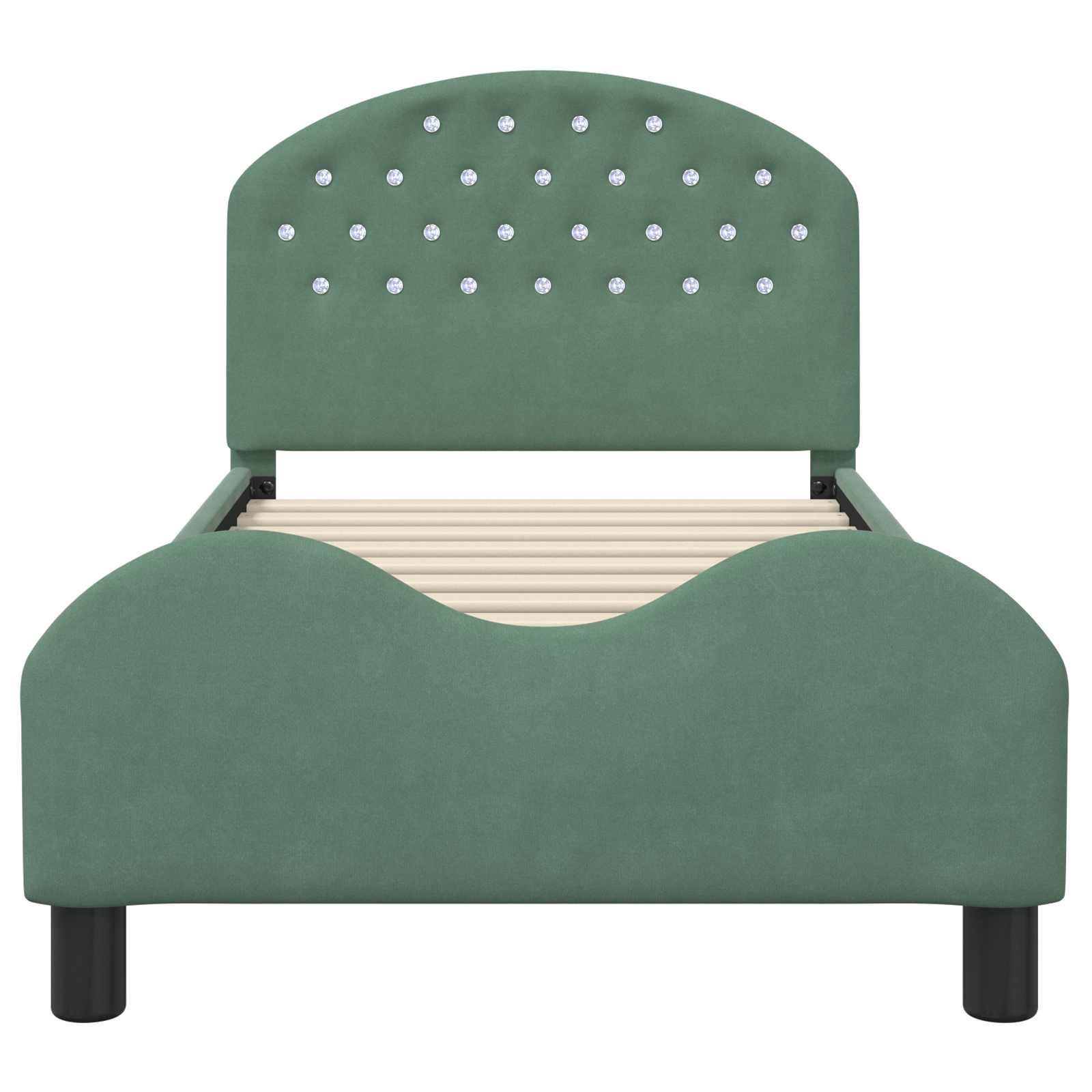 Cadre de lit pour enfants avec tête de lit Vert Mer 80 x 160 cm - XIOS