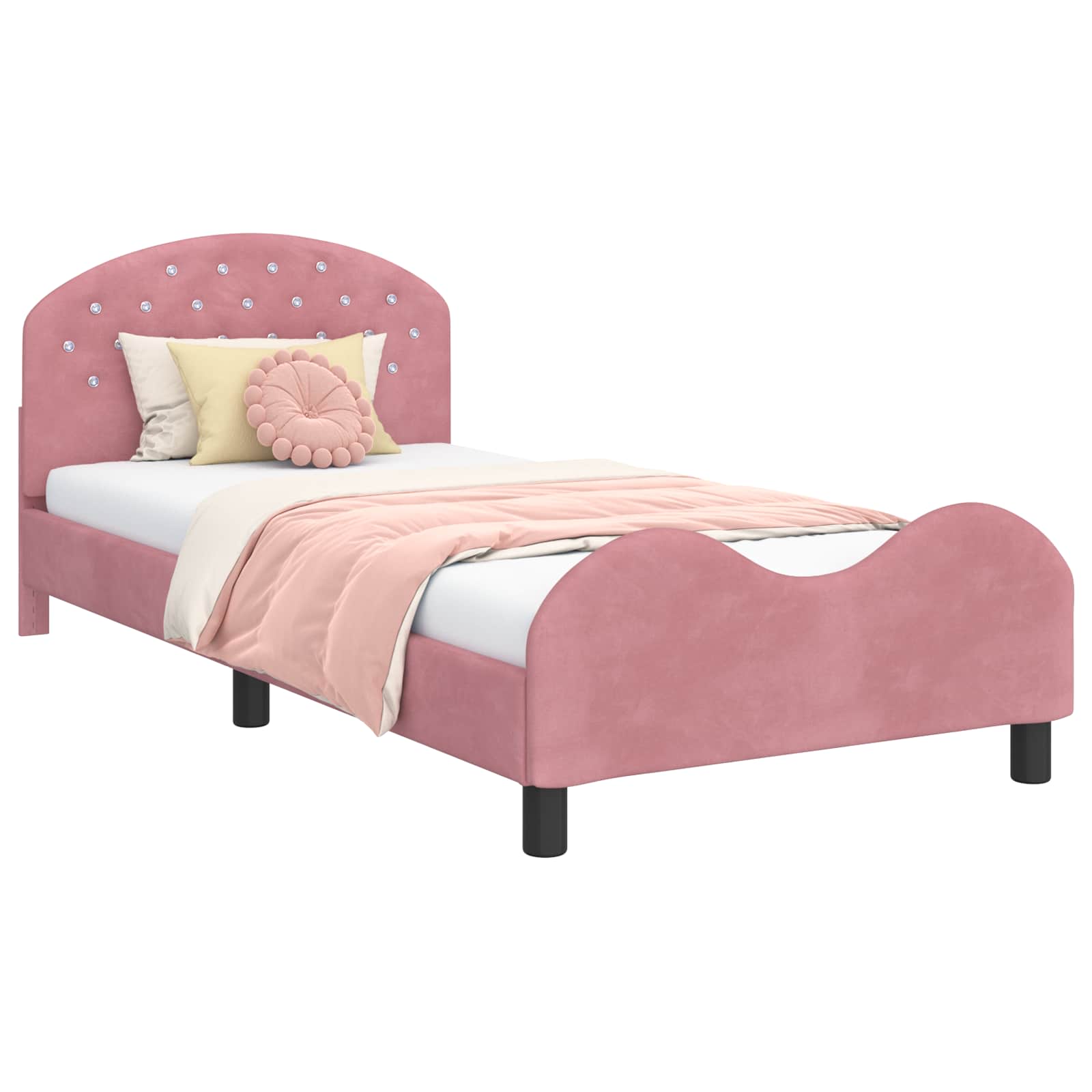 Cadre de lit pour enfants avec tête de lit Rose 80 x 200 cm - XIOS
