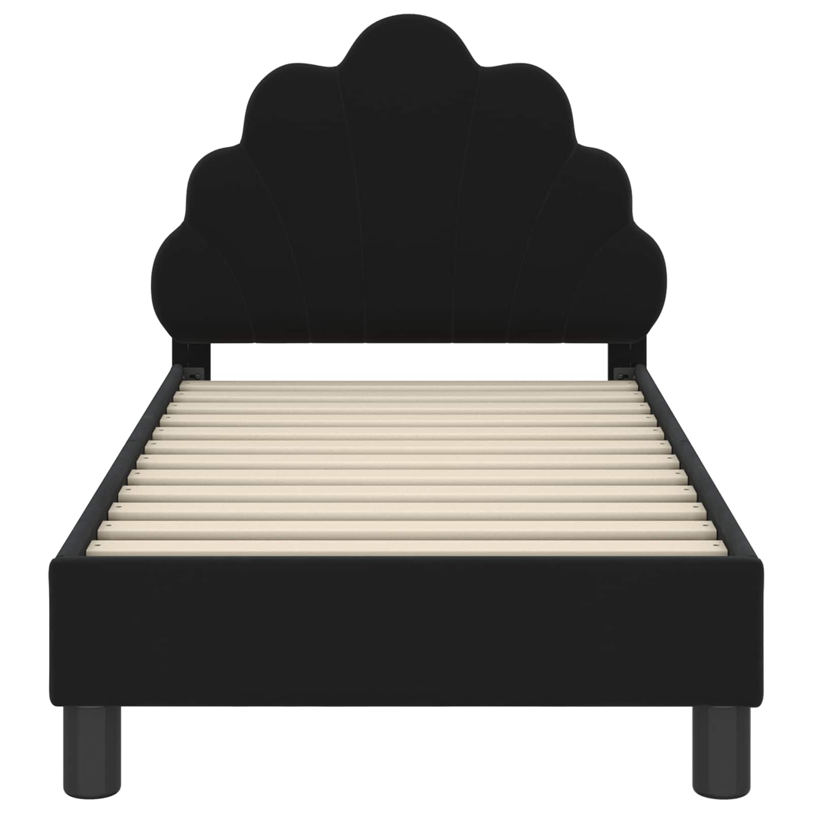 Cadre de lit pour tout-petit avec tête de lit Noir 70 x 140 cm - XIOS