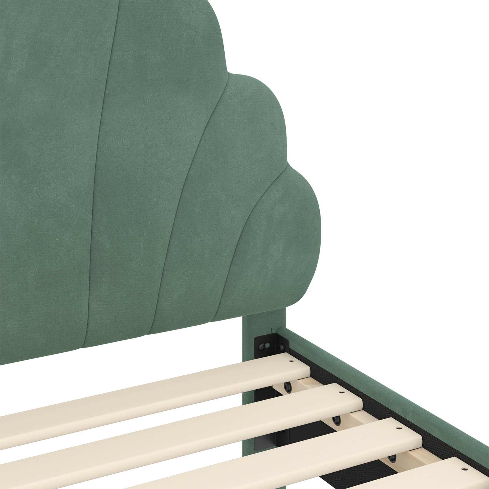 Cadre de lit pour enfants avec tête de lit Vert Mer 80 x 200 cm - XIOS