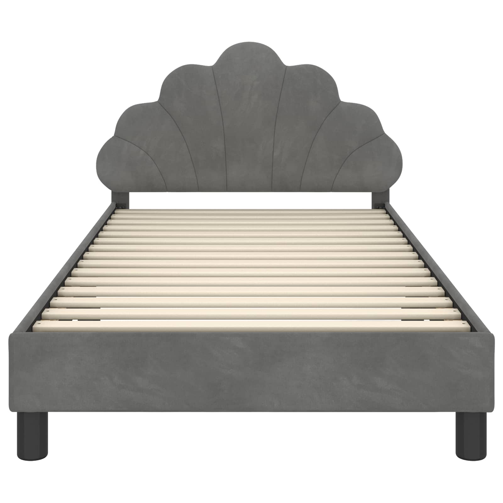 Cadre de lit pour enfants avec tête de lit Gris foncé - XIOS