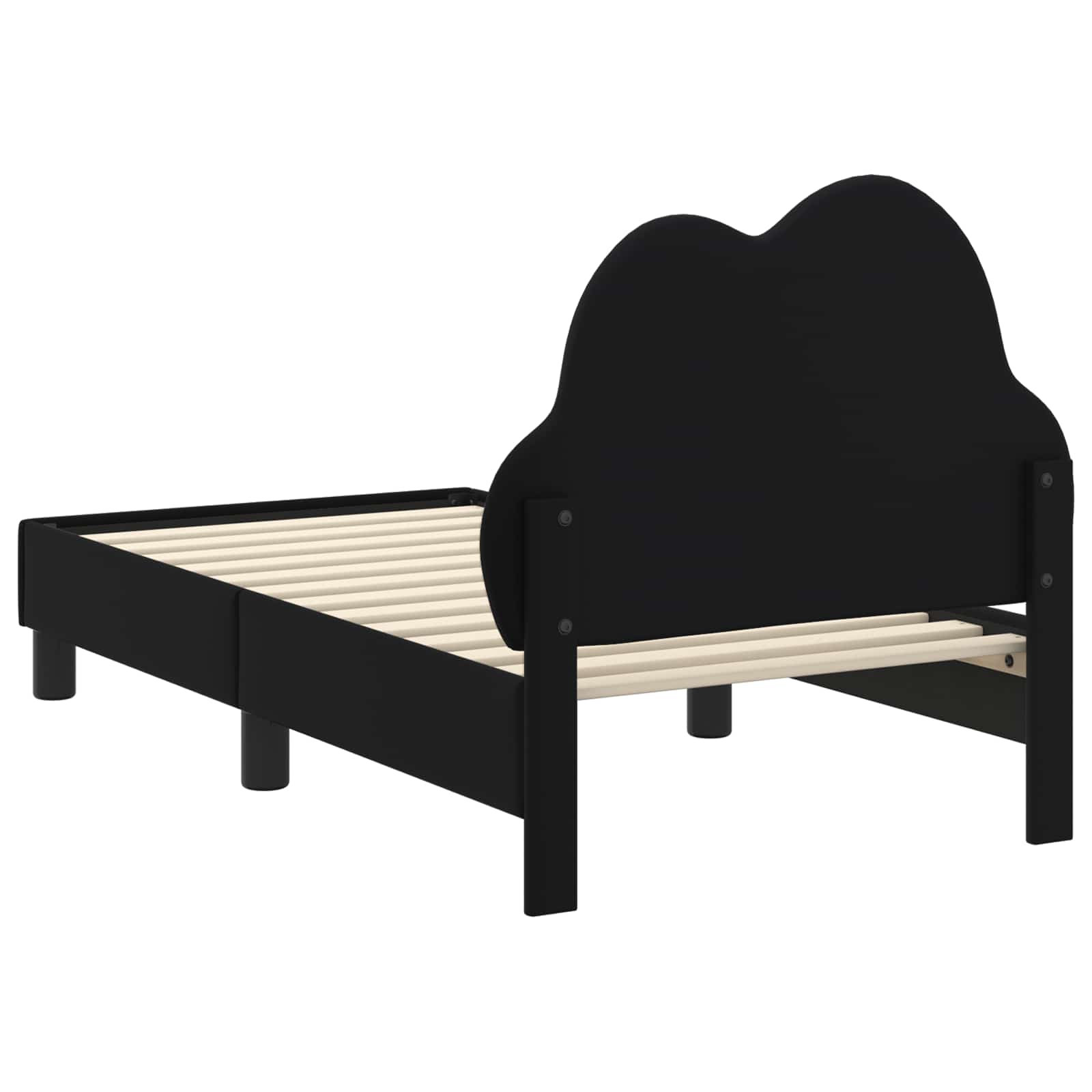 Cadre de lit pour tout-petit avec tête de lit Noir 70 x 140 cm - XIOS