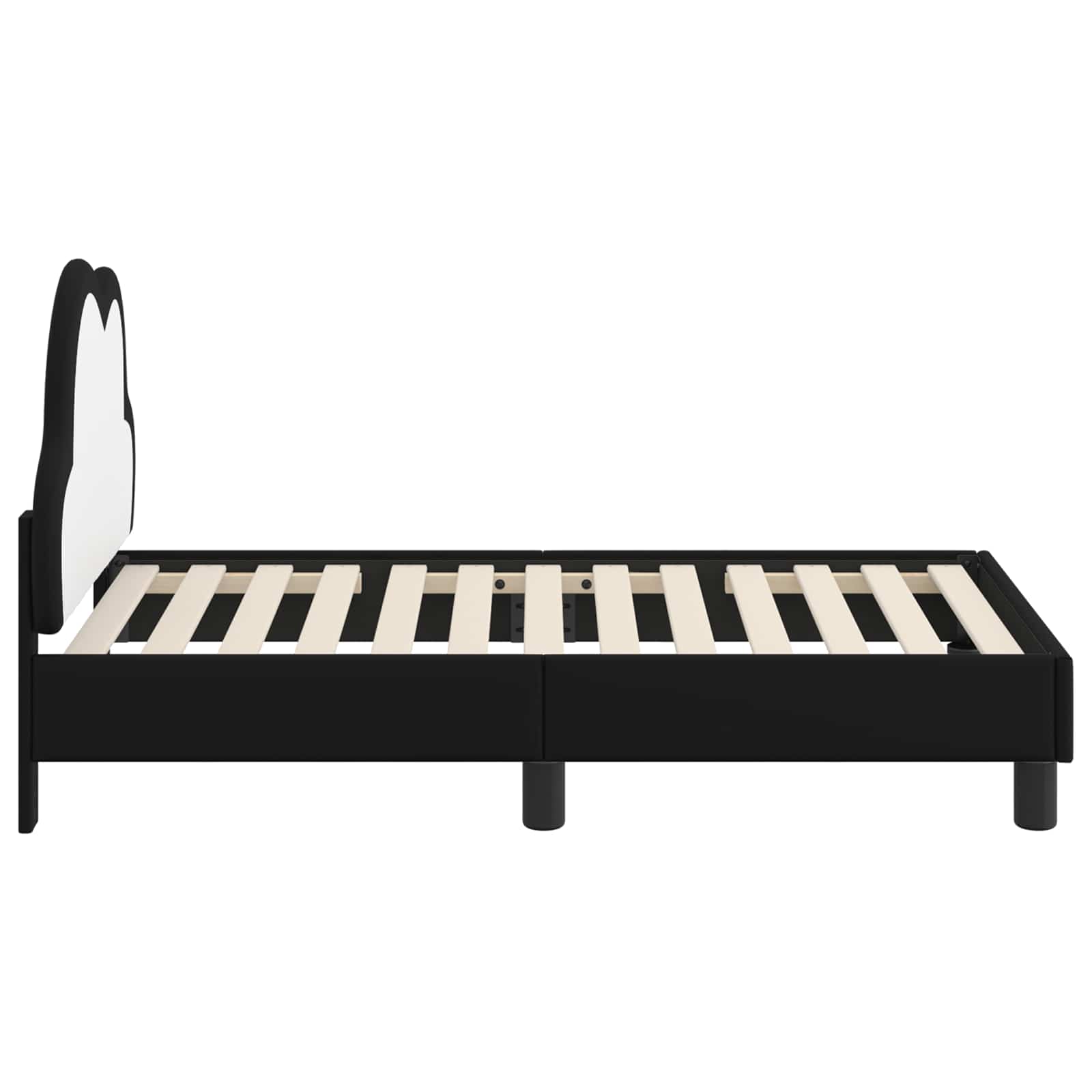 Cadre de lit pour tout-petit avec tête de lit Noir 70 x 140 cm - XIOS