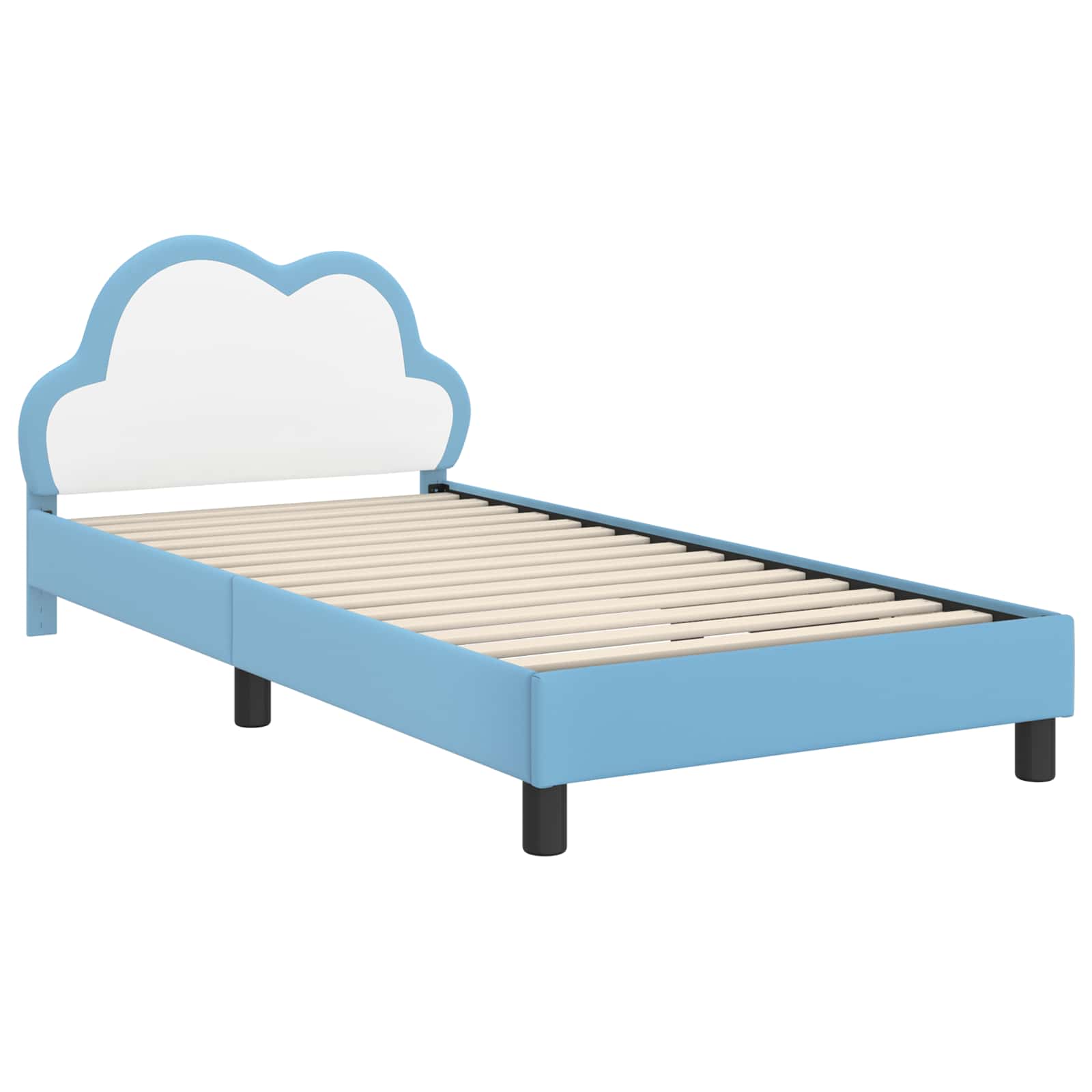 Cadre de lit avec tête de lit Bleu 80 x 200 cm PU - XIOS
