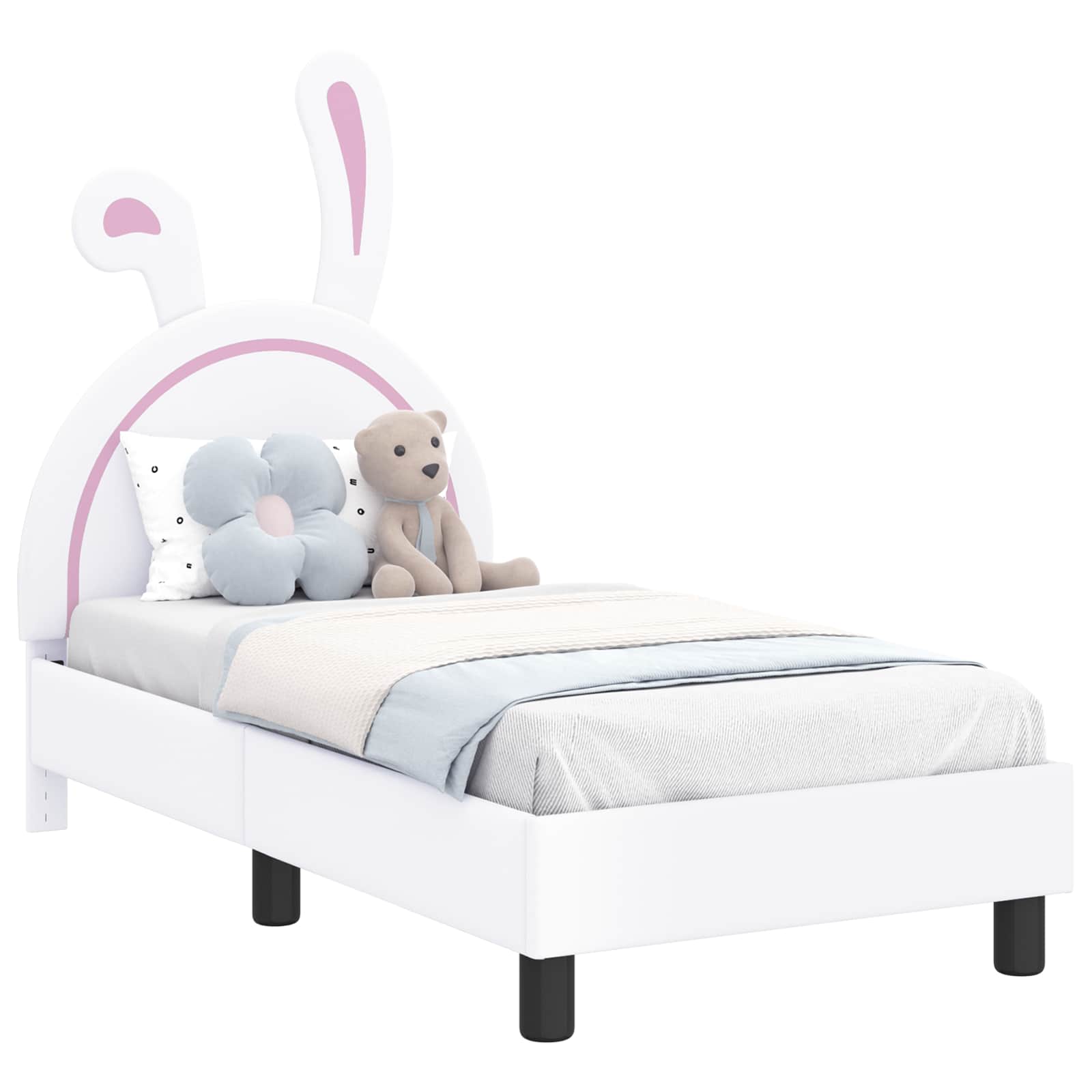 Cadre de lit pour tout-petit avec tête de lit Blanc 70 x 140 cm - XIOS