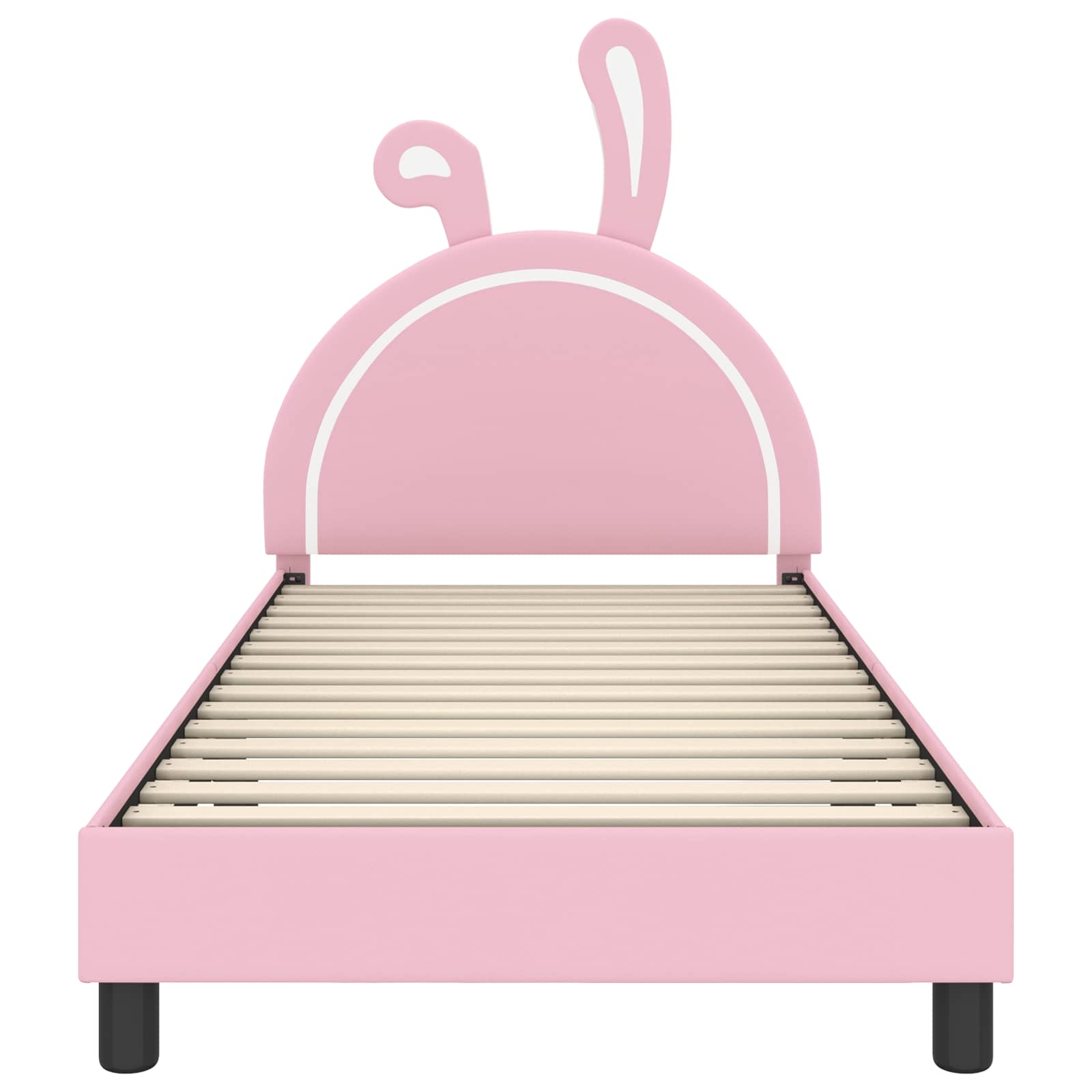 Cadre de lit pour enfants avec tête de lit Rose 80 x 200 cm PU - XIOS