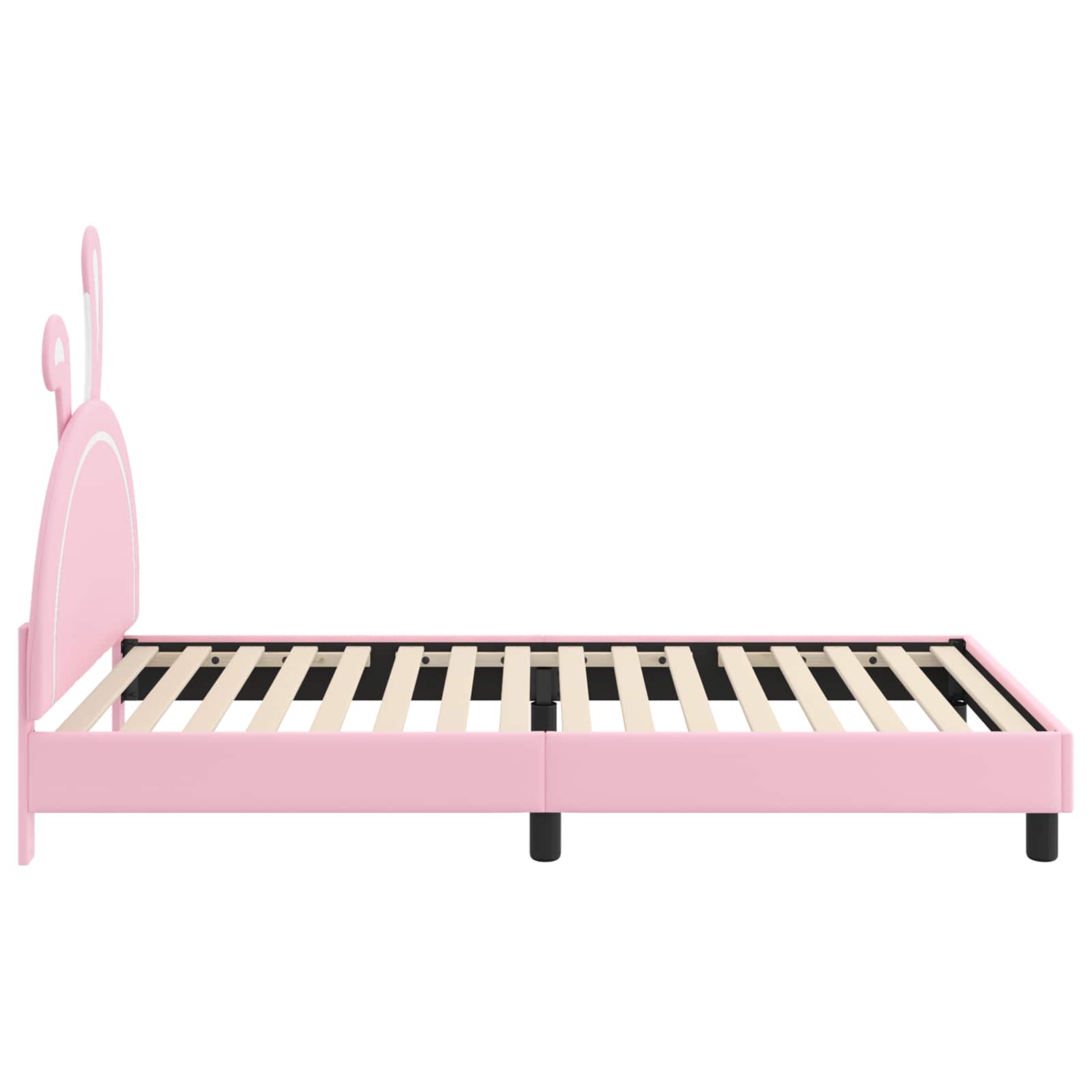 Cadre de lit pour enfants avec tête de lit Rose 80 x 200 cm PU - XIOS
