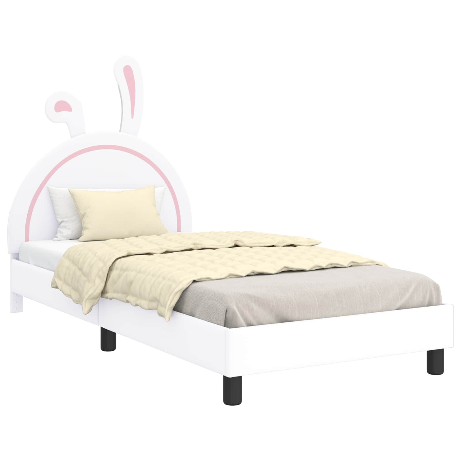 Cadre de lit pour enfants avec tête de lit Blanc 90 x 190 cm PU - XIOS