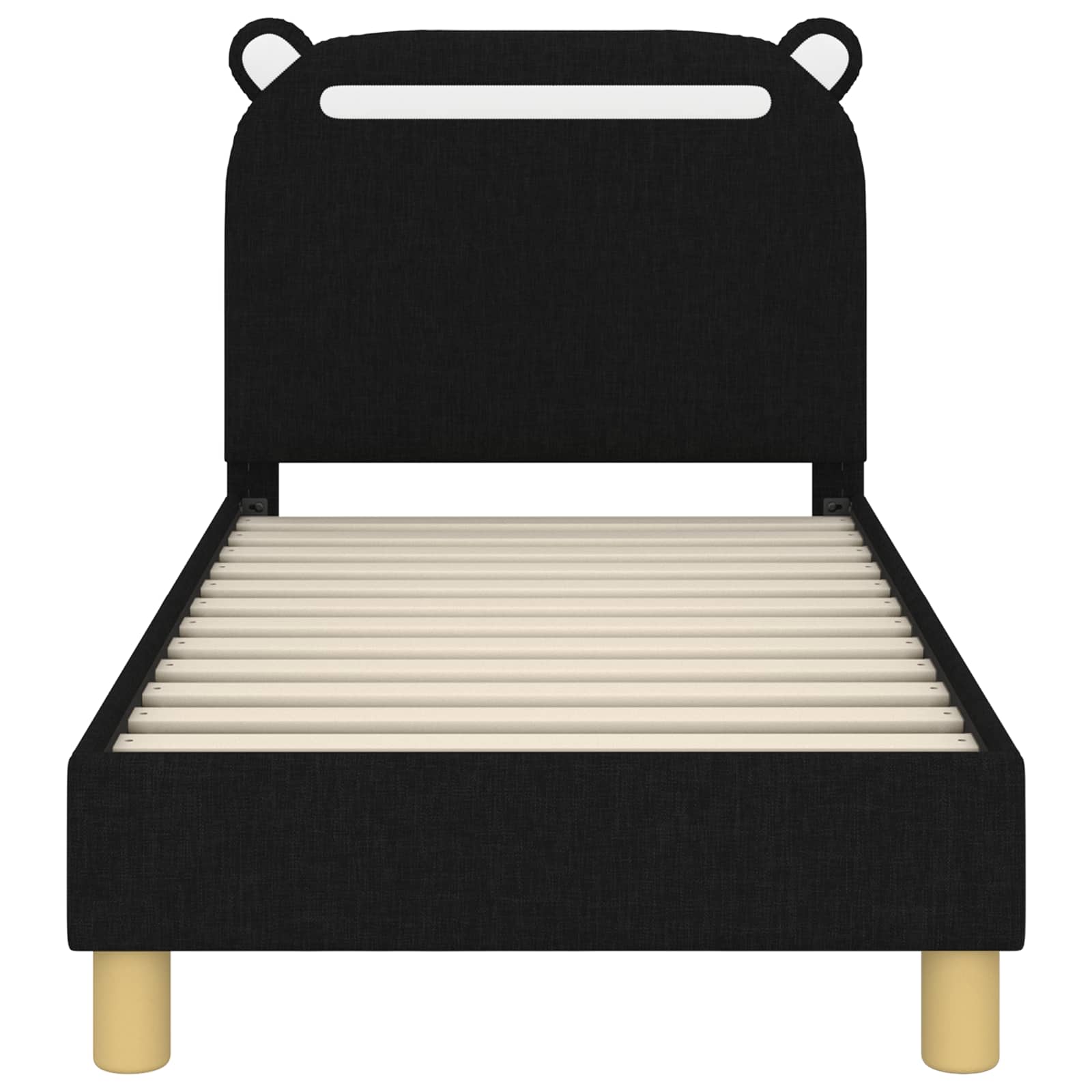 Cadre de lit pour tout-petit avec tête de lit Noir 70 x 140 cm - XIOS
