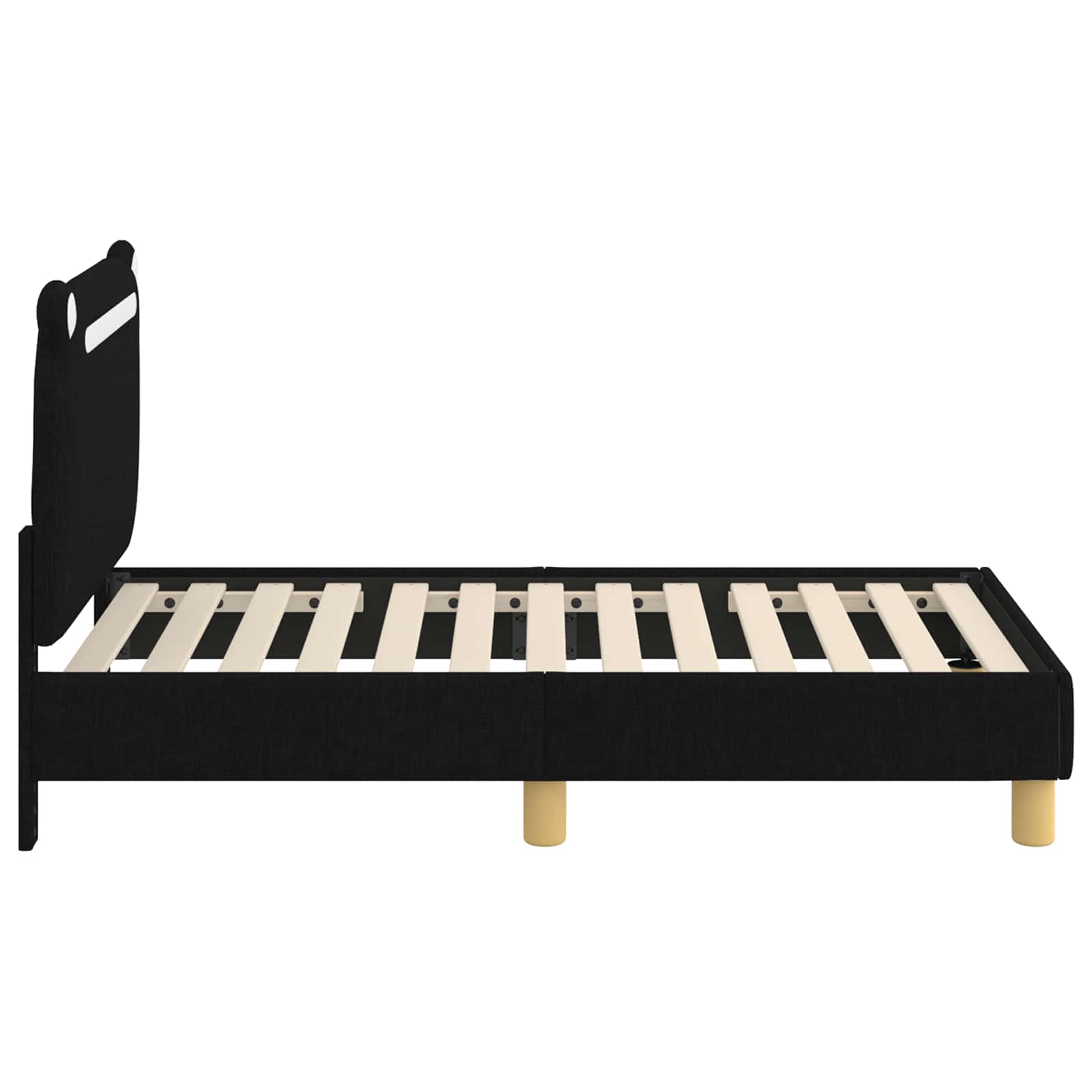 Cadre de lit pour tout-petit avec tête de lit Noir 70 x 140 cm - XIOS